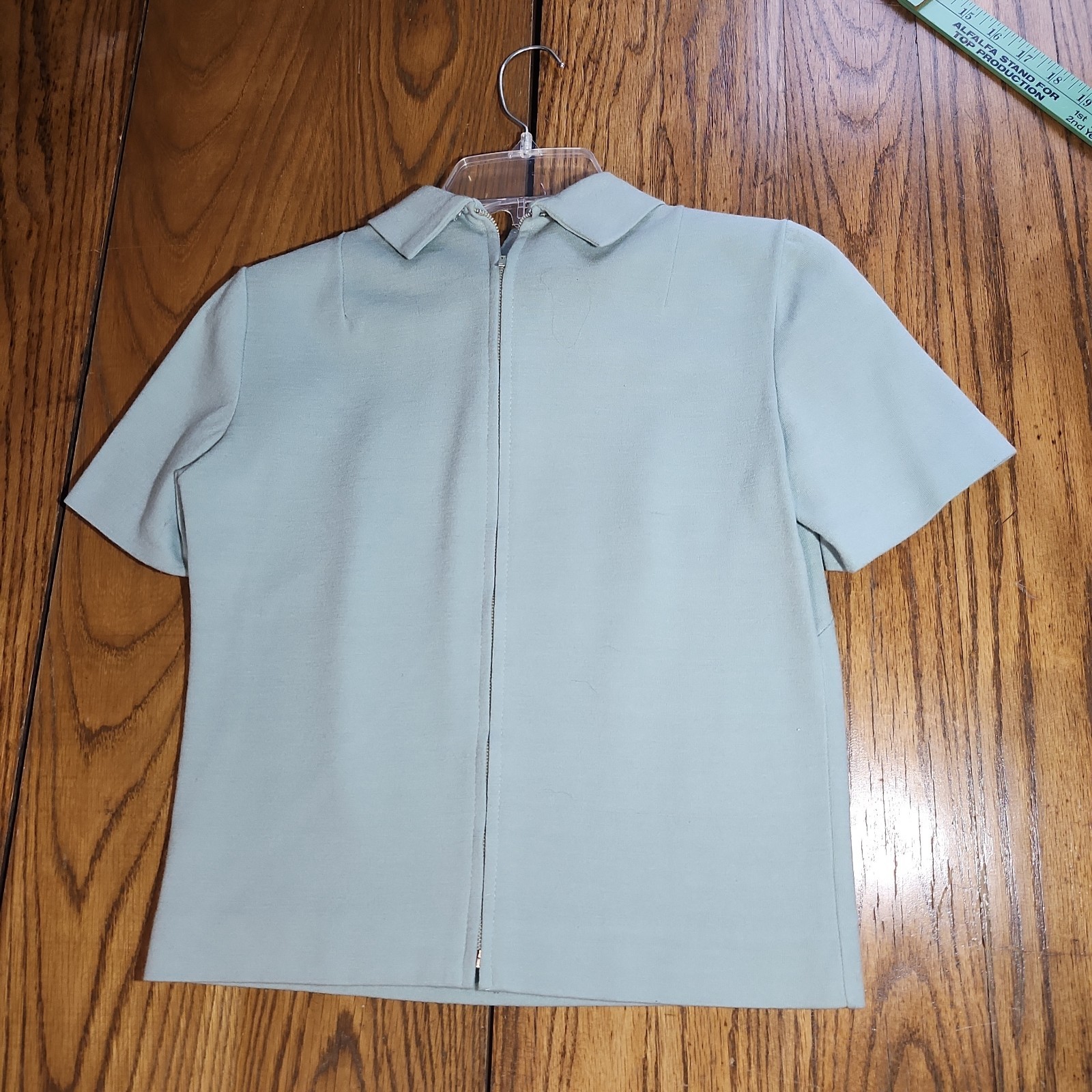Vintage Two Piece Top Skirt Set Wool Blend Womens PXS Secretary