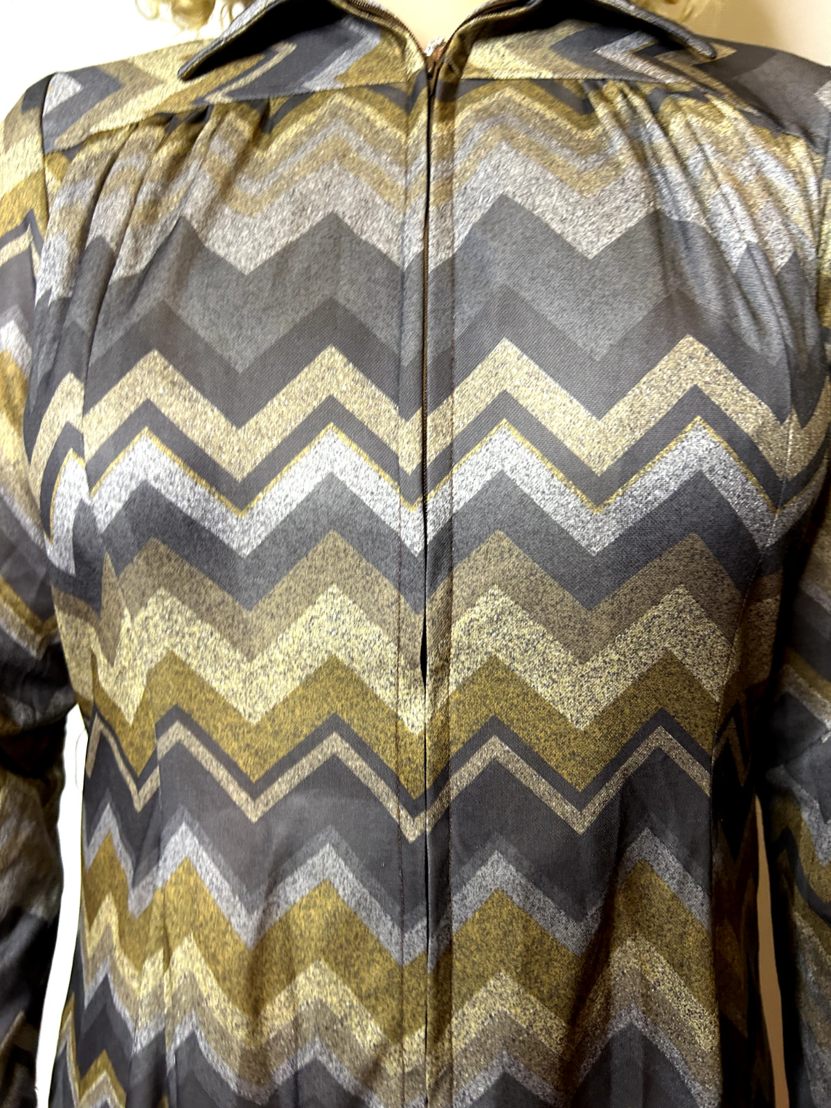 Vintage Australian ANTOINETTE 1960s Terylene Dress Mod Geometric Abstract AU 14
