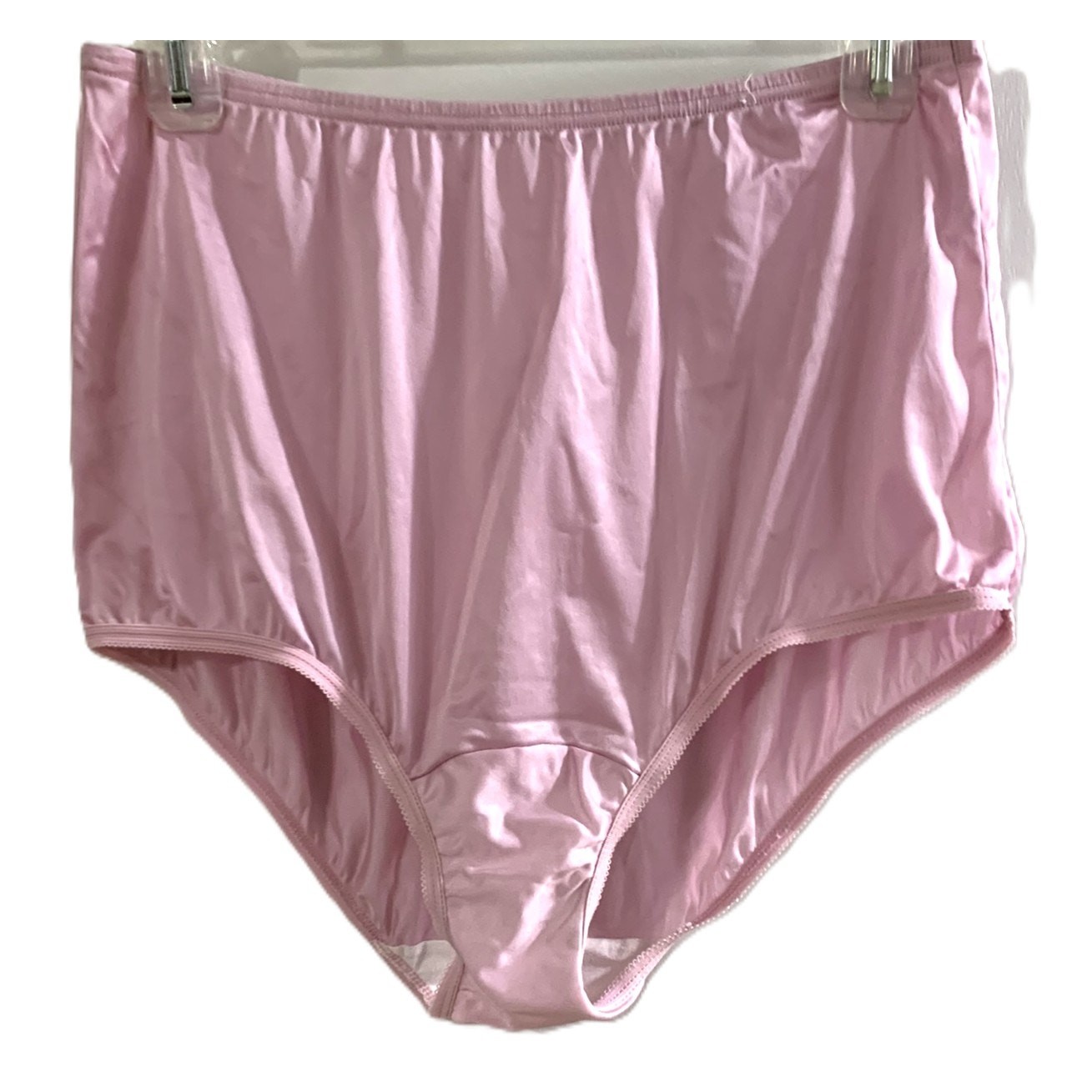 Vtg Vanity Fair Panties Pink 100% Nylon Size 7 / 44 Cotton Gusset NWOT