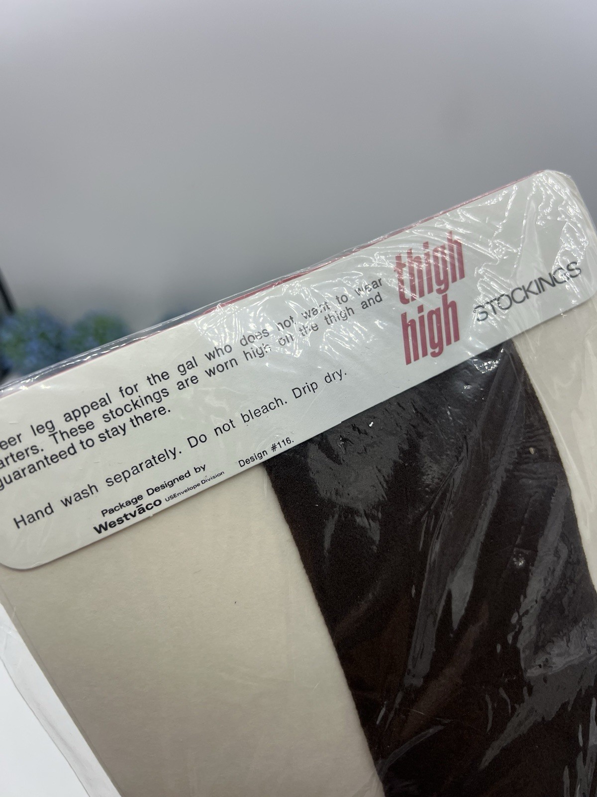 VTG Thigh High Stockings TH First Quality Coffee Small Fits 8 1/2-9 100% Nylon