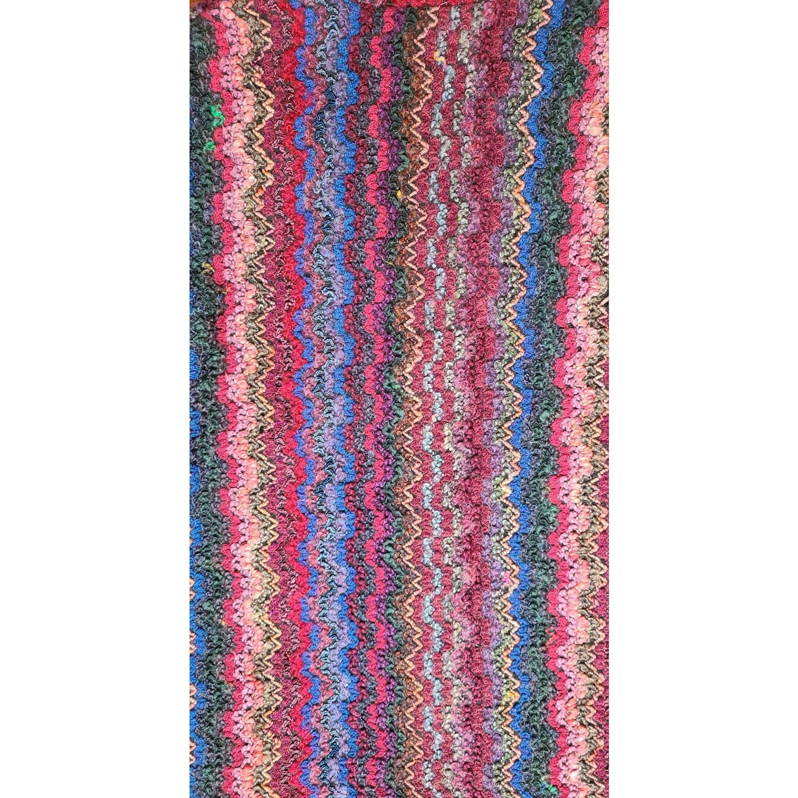 VTG Graff Californiawear Mohair Blend Colorful Boho Hippy Knit Cardigan SZ 6 USA