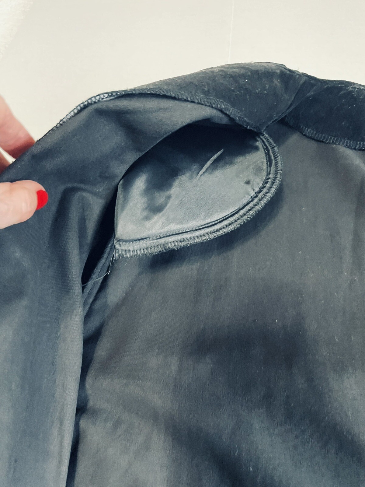 Vtg. Women’s Evening Jacket Wrap Black Velveteen Blazer Measurements Below