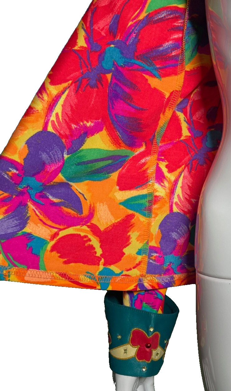 NEW 1849 Authentic Ranchwear Small Lightweight Zip Show Jacket Floral Colorful