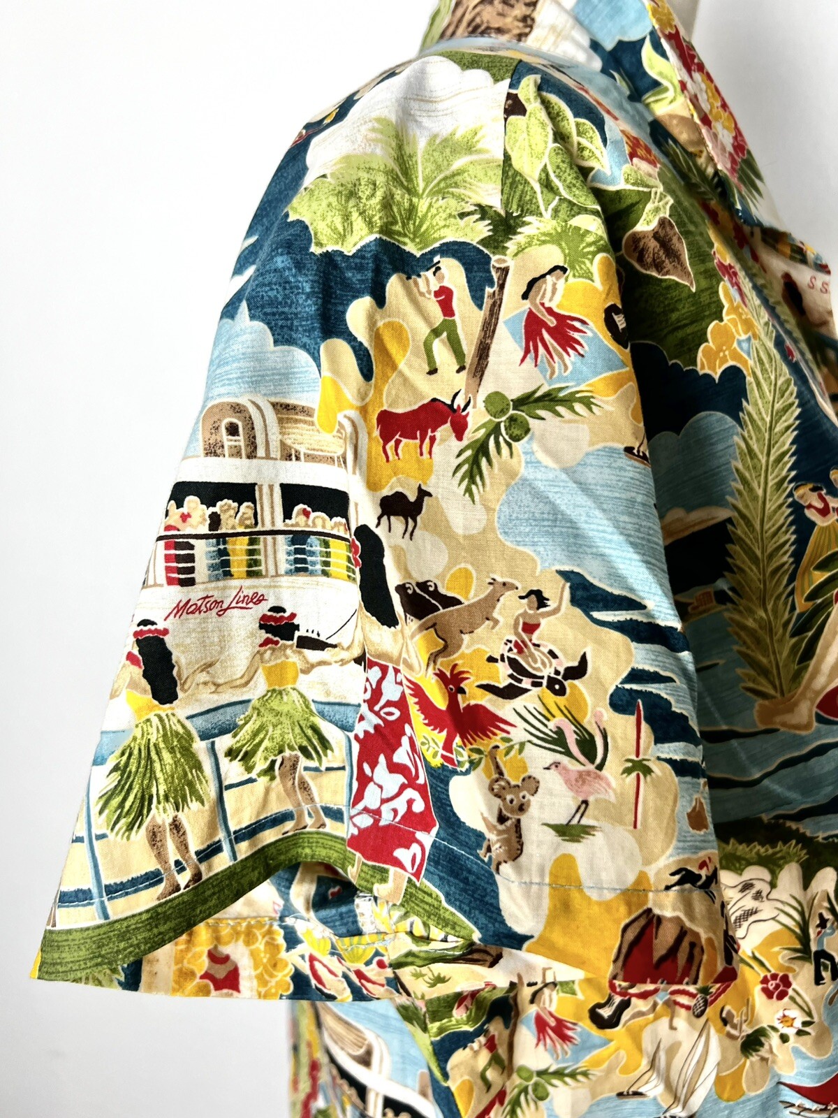 NANI Of HAWAII 90’s 90s Y2K Vintage Hawaiian Tiki Copyright Aloha Blouse Top XL