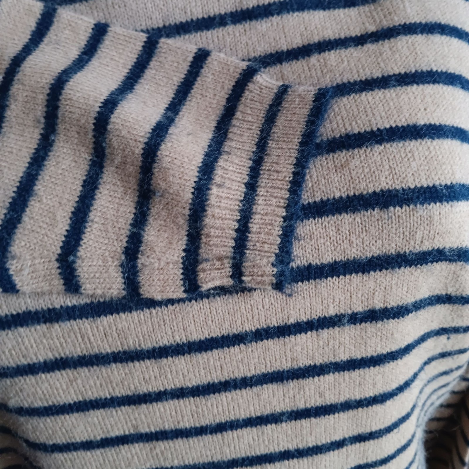 Medium Vintage 1960’s Mock Neck Sweater Top Mod Striped Back Zipper Shirt