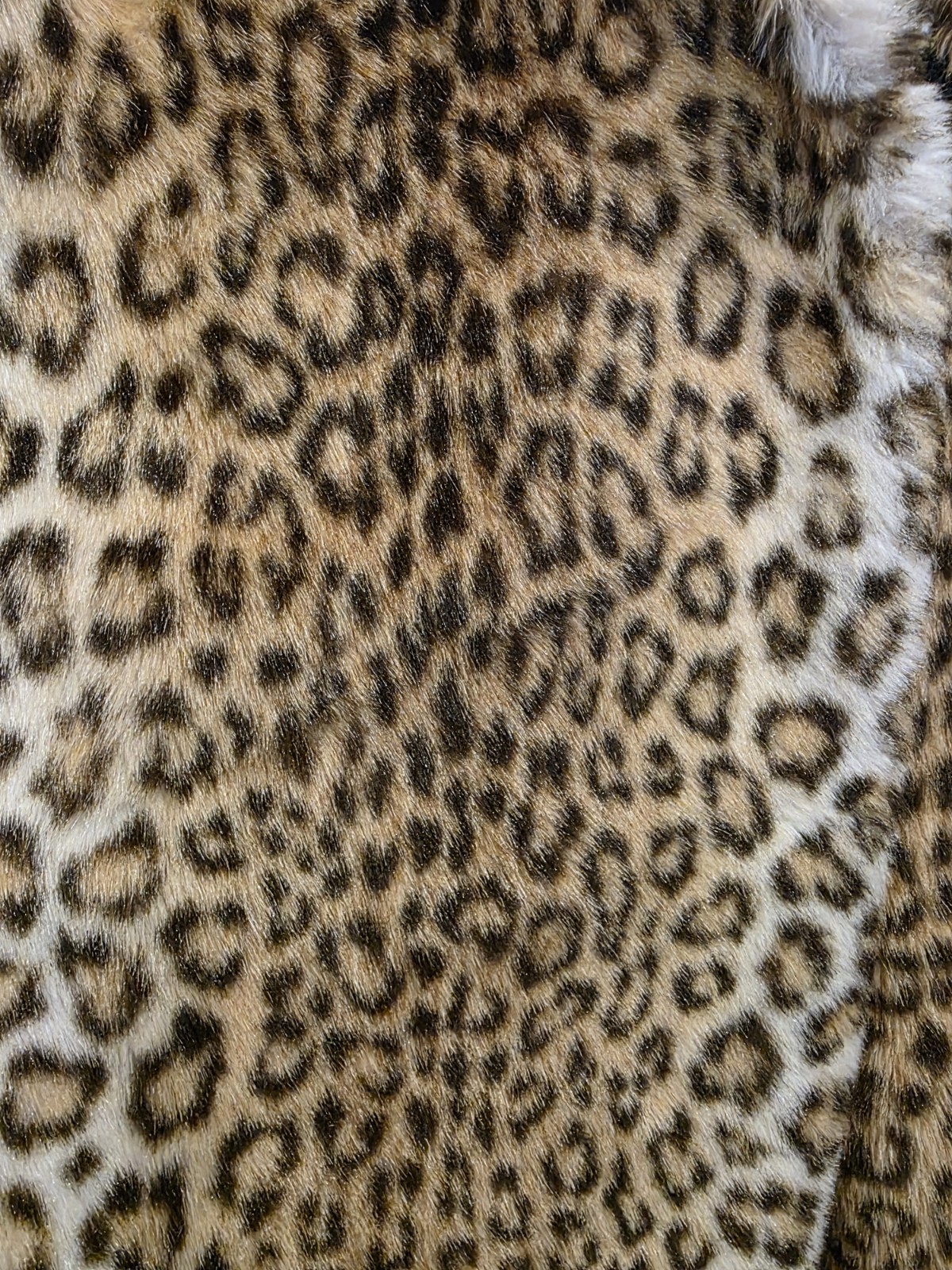 Vintage Sportowne Leopard Print Faux Fur Full Length Coat Size 14