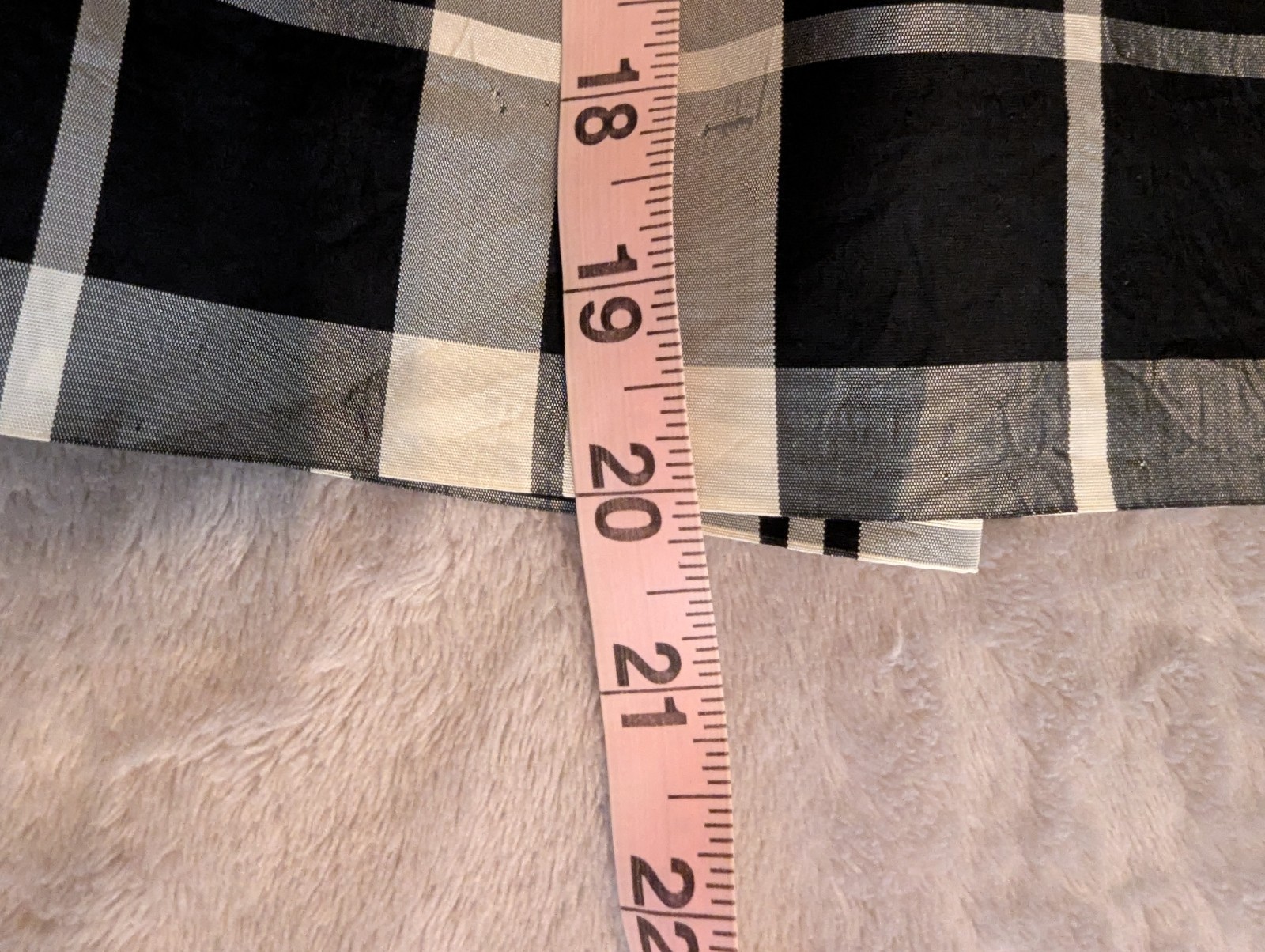 Vintage 1980s Patsi Miss Pat Womens Taffeta Black & White Plaid Skirt XS Zip