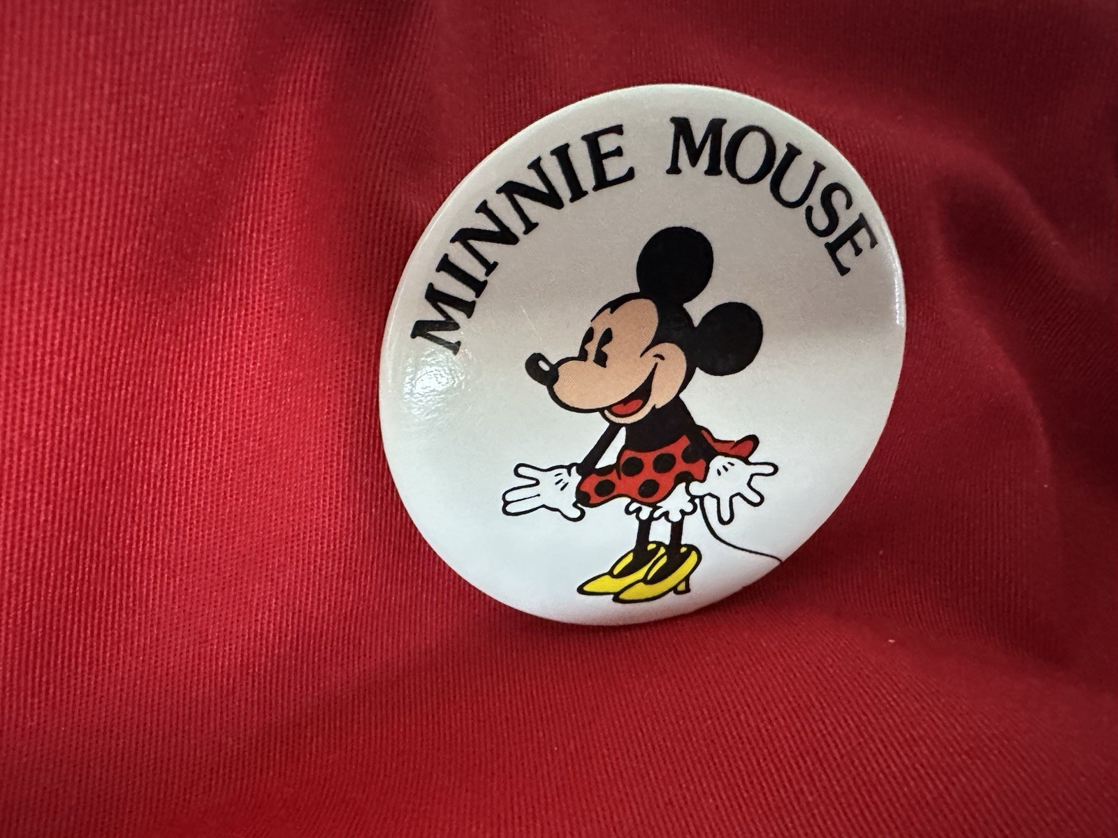 Vintage 80s Colleen Minnie Mouse Bomber Jacket 3D Plush Japan Disney Red Large