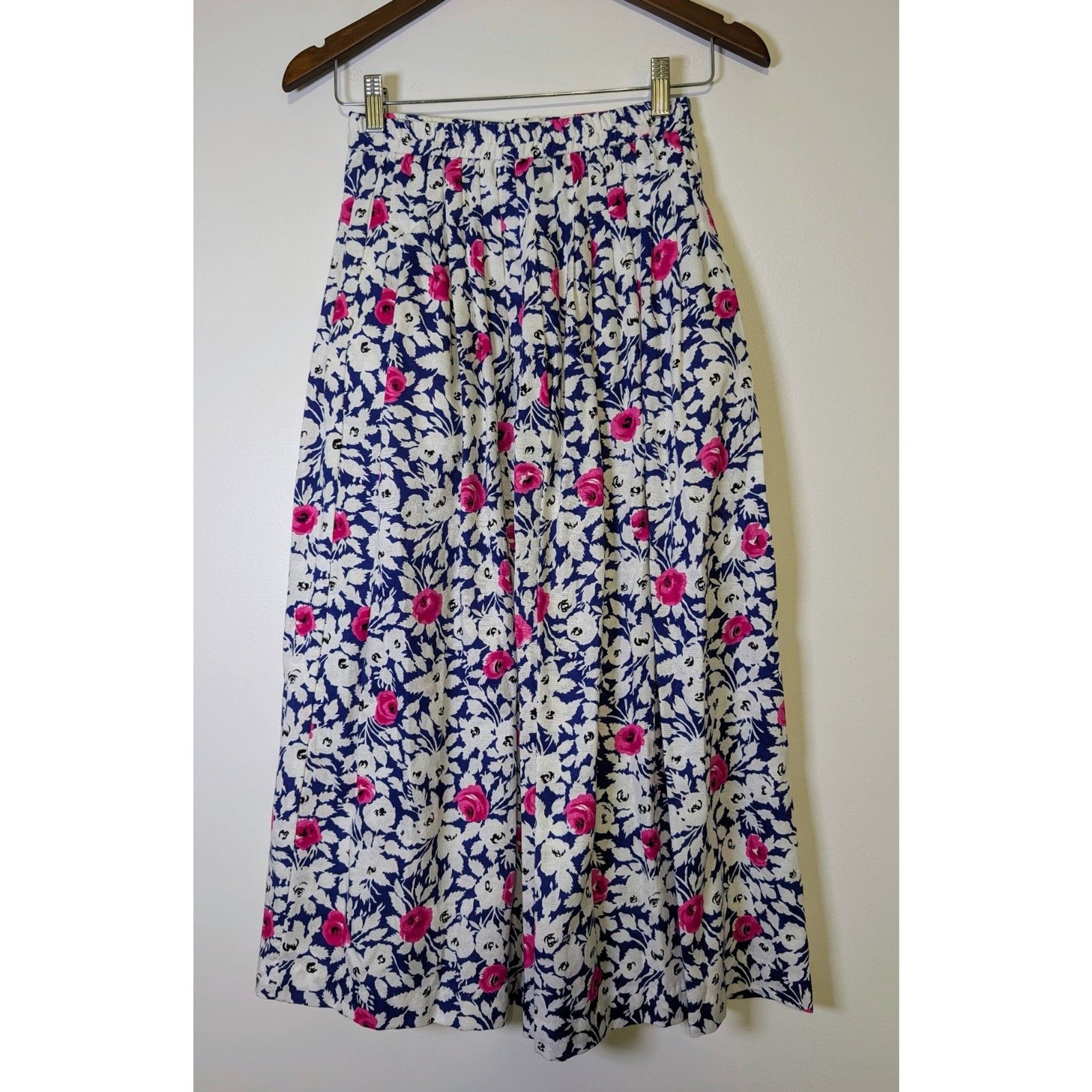 VTG J Jill Floral Skirt Set Small Cottagecore Cotton USA Matching 2pc Romantic