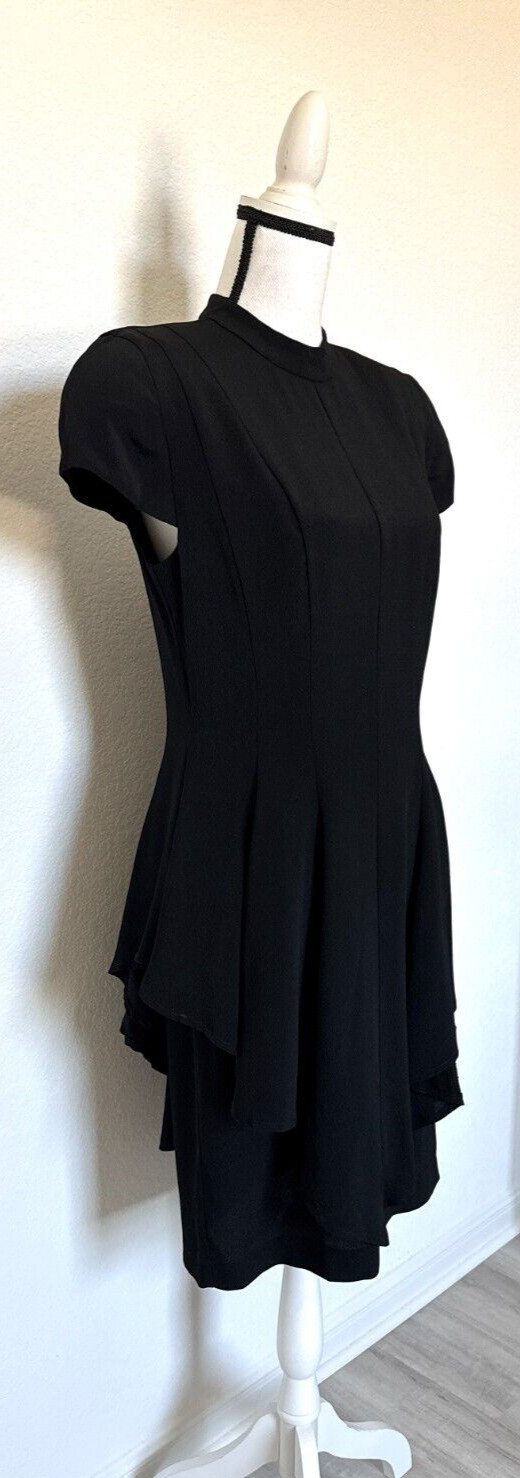 1980s Black Dress with Bare Back, 1990s LBD with Cap Sleeves and Cut Out Back