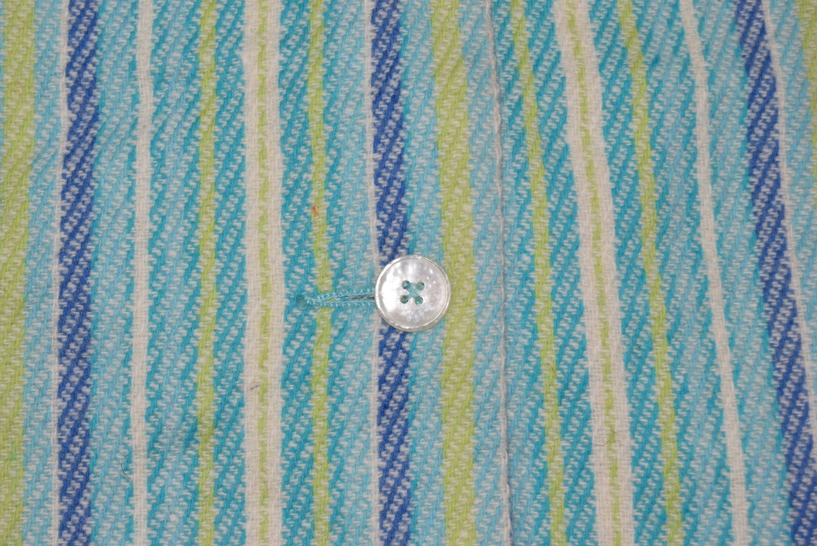 Vintage 70s Jacket Womens Small Blue Striped Wool Its Majestic Lined Mod