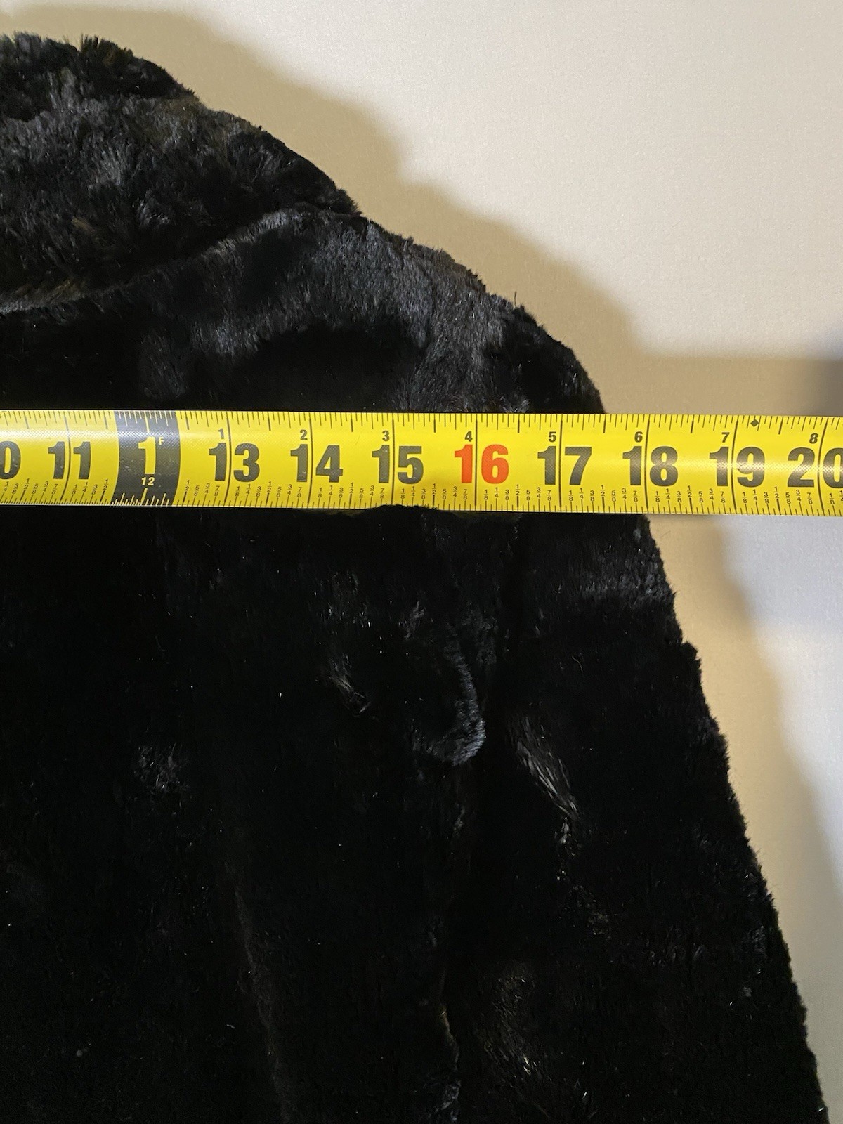 VINTAGE Genuine Rabbit Fur Coat Northgate Fur Co Black Size L GORGEOUS & RARE