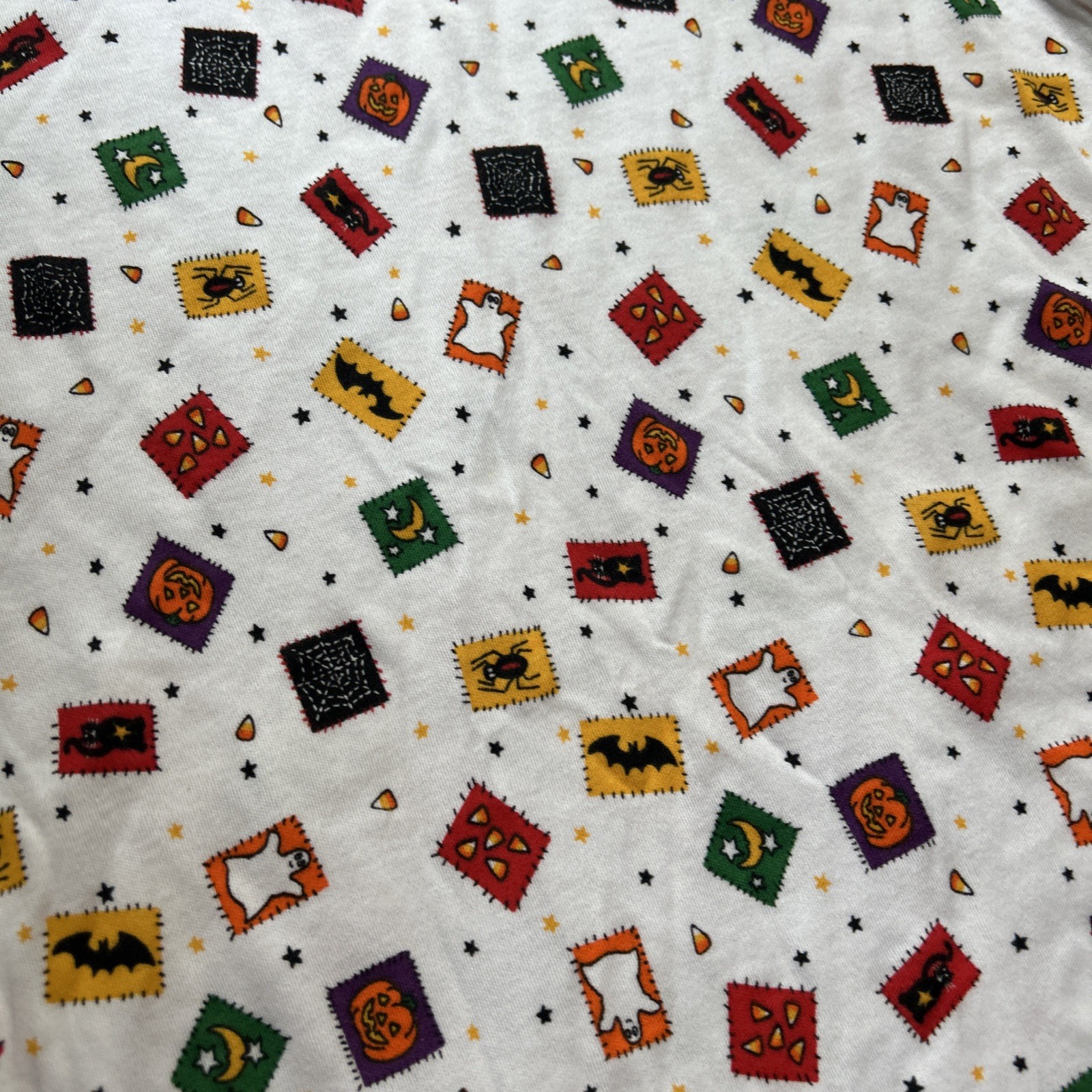 Vintage 90’s Basic Editions Halloween Stamps AOP Turtleneck Shirt Deadstock L