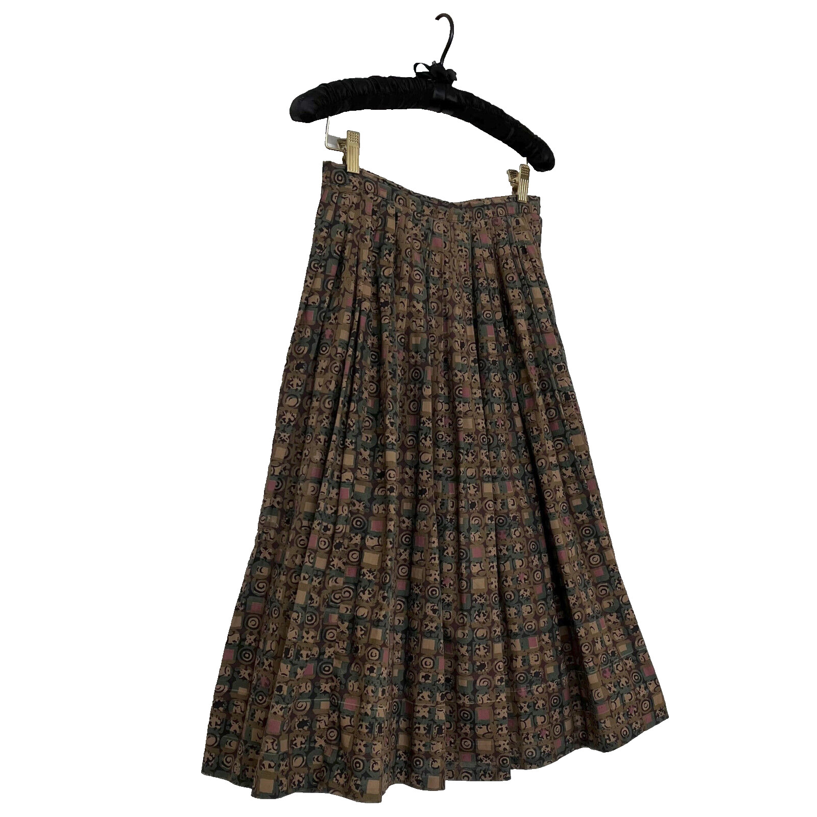 Vintage Graff Californiawear Cotton Full Pleated Swing Skirt-Small-See Descr