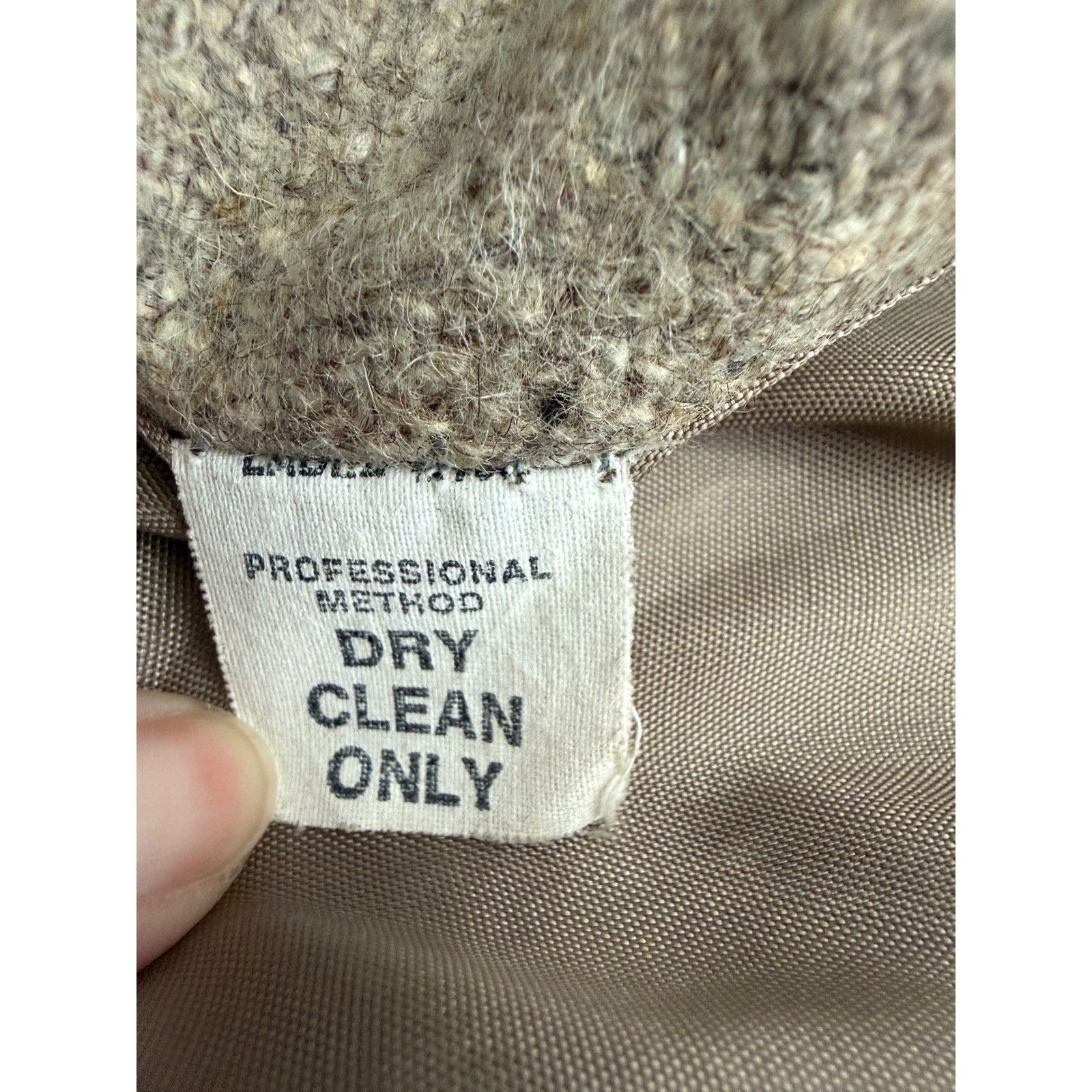 Vintage 1970s ILGWU Wool Princess Coat Taupe Midi Union Made USA Womens M