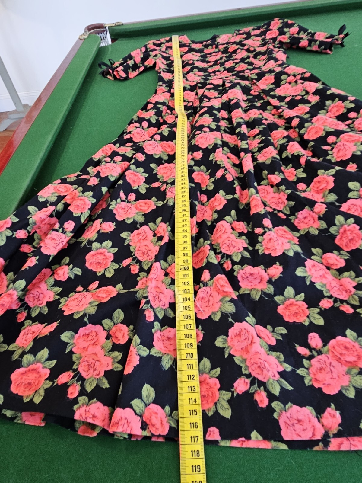 Vintage Original 50s Mid Century Dress Swing Pinup Rockabilly Red Roses Sz XS-S
