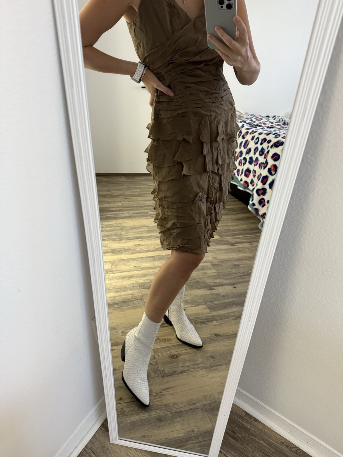 Vintage 1980s Kay Unger Silk Dress, size 10
