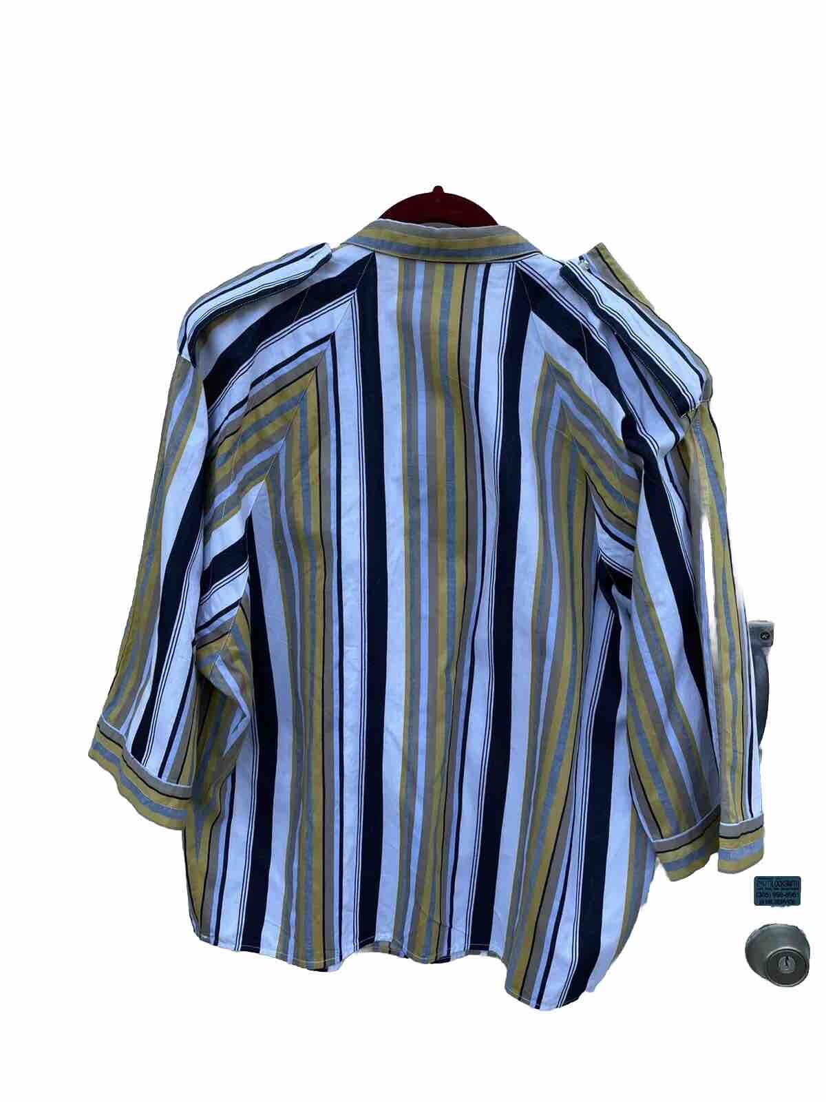 Vintage 80s Gianni Versace Blouse Shirt Top Italy Archival Asymmetrical Cotton