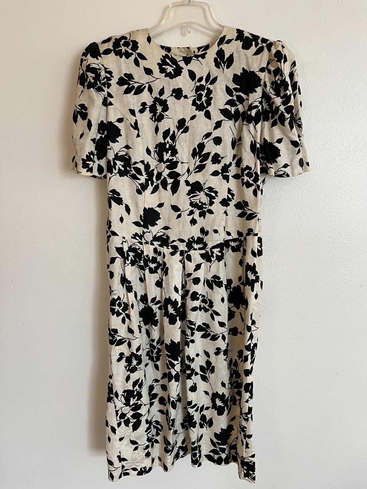 Vintage Floral Linen Dress Size 16 | International Ladies Garment Workers Union