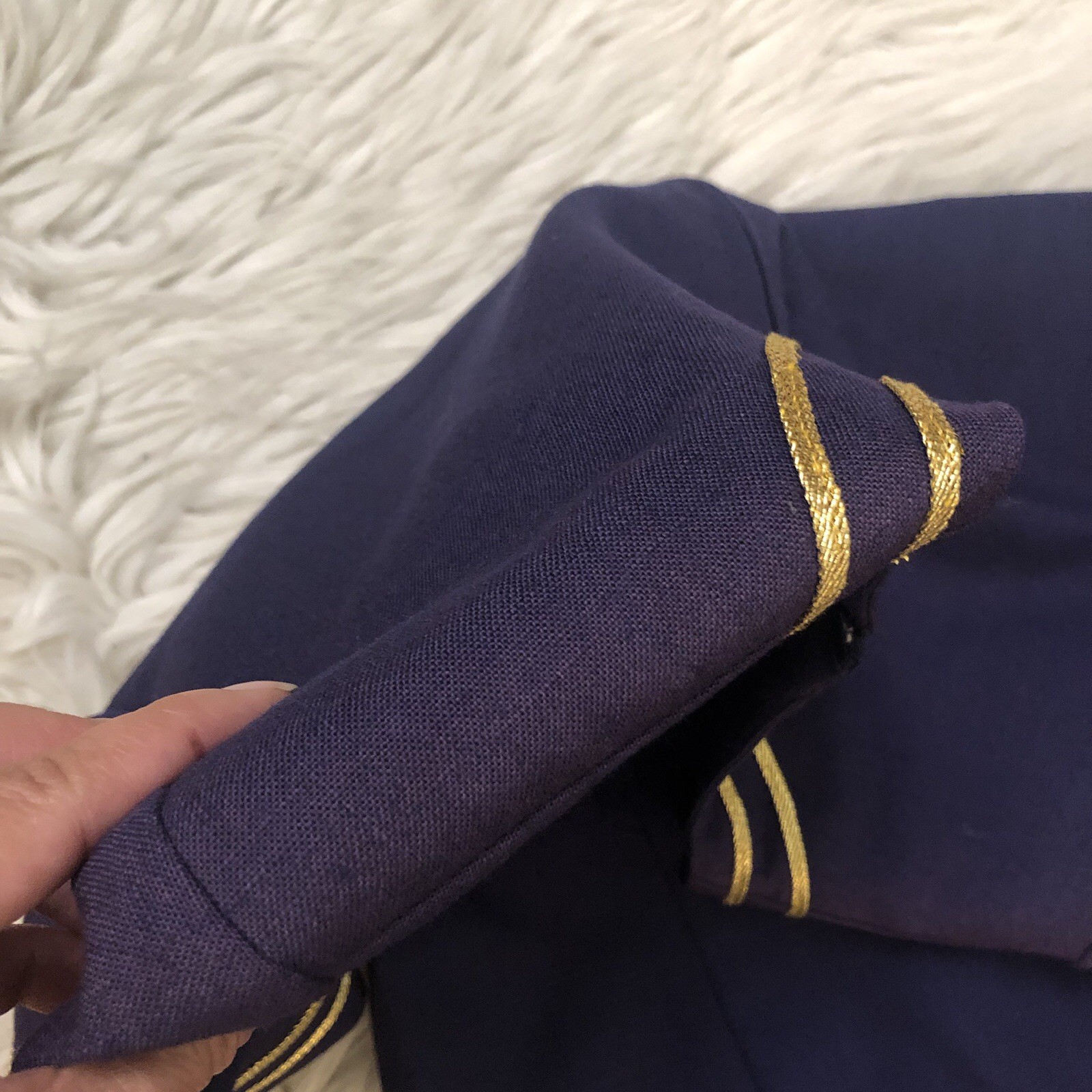 Jessica Howard Sailor Nautical Stars Linen Navy Gold Trim Sheath Dress size 6