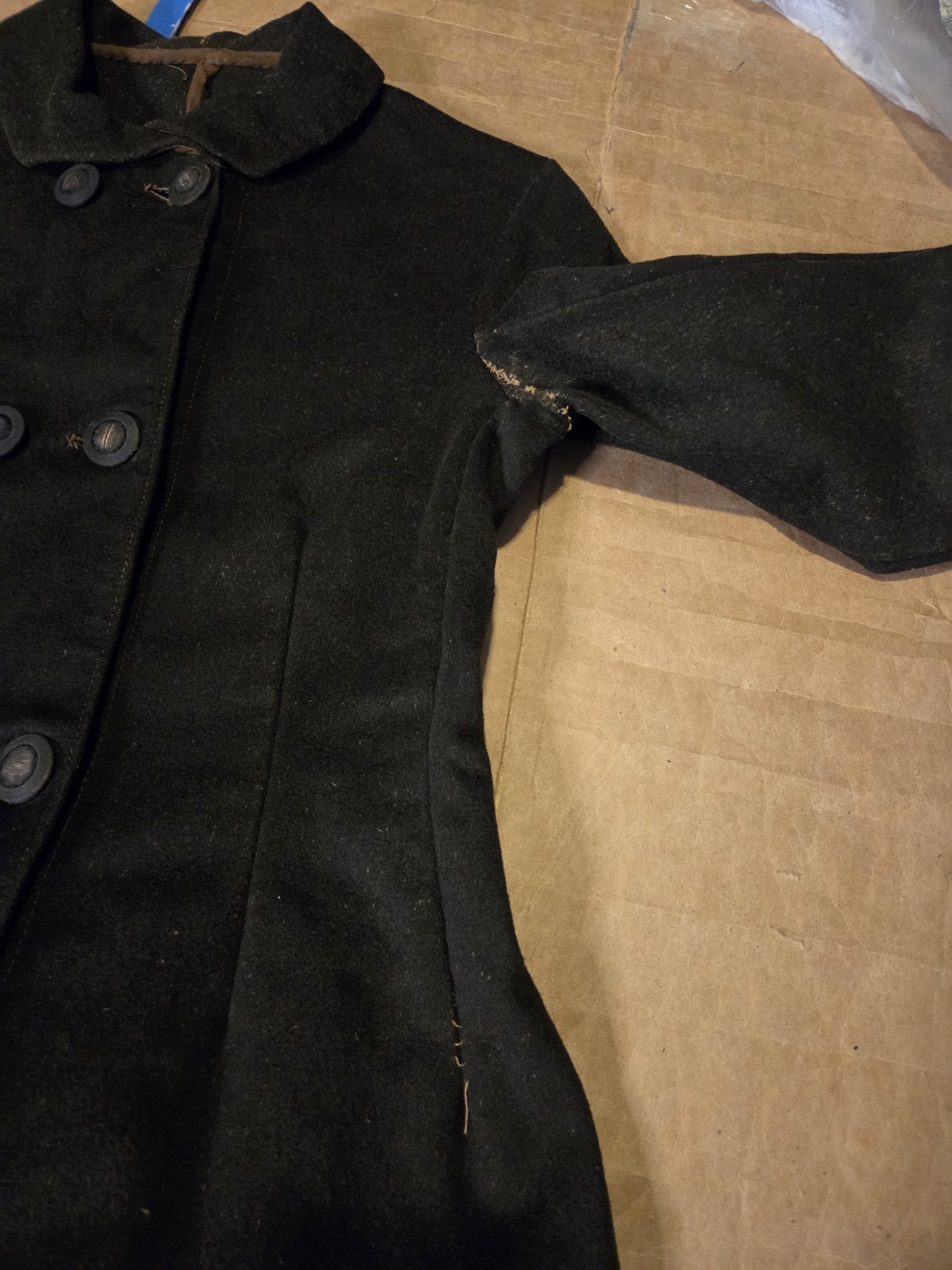 Antique Victorian Woman’s Military Style Overcoat w/ Oringal Buttons