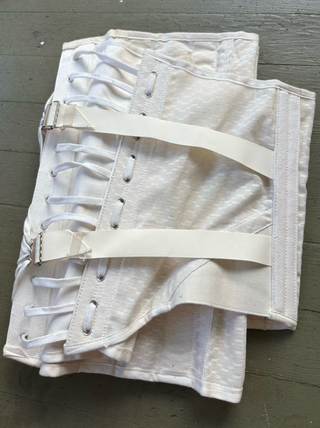 Vintage 1970s lace up Fan Medical Corset Girdle Brace Cosplay W Up To 35