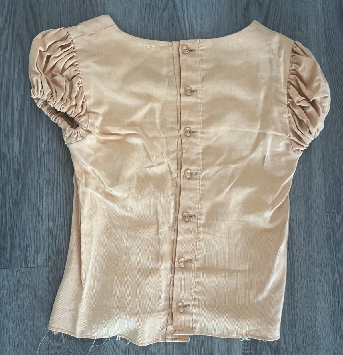 1960’s Vintage Yellow & Cream Blouse Crochet Cottage Core Coquette Ballet