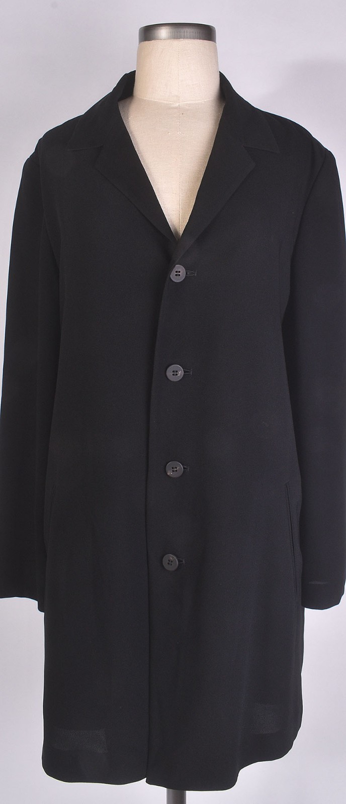 Vintage 90s Y2K ISSEY MIYAKE Black Jacket Coat Long Blazer