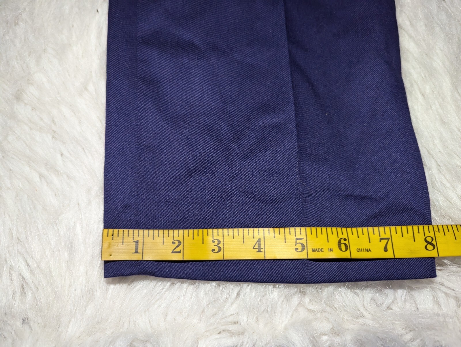 JC PENNEY Navy Blue MOTION PANTS Stretch Women’s 16 PETITE Easy Care USA MADE