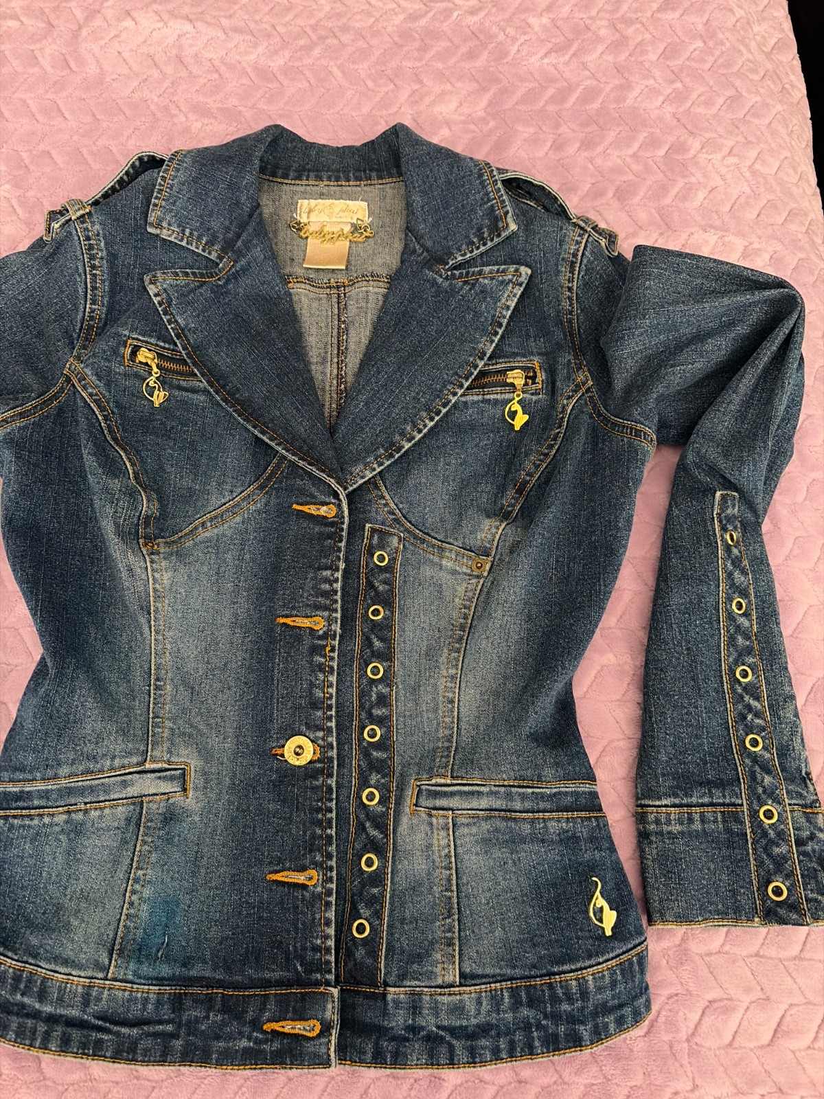 Vintage 90s Y2K Baby Phat Jean Co Denim Jean Jacket – Size S