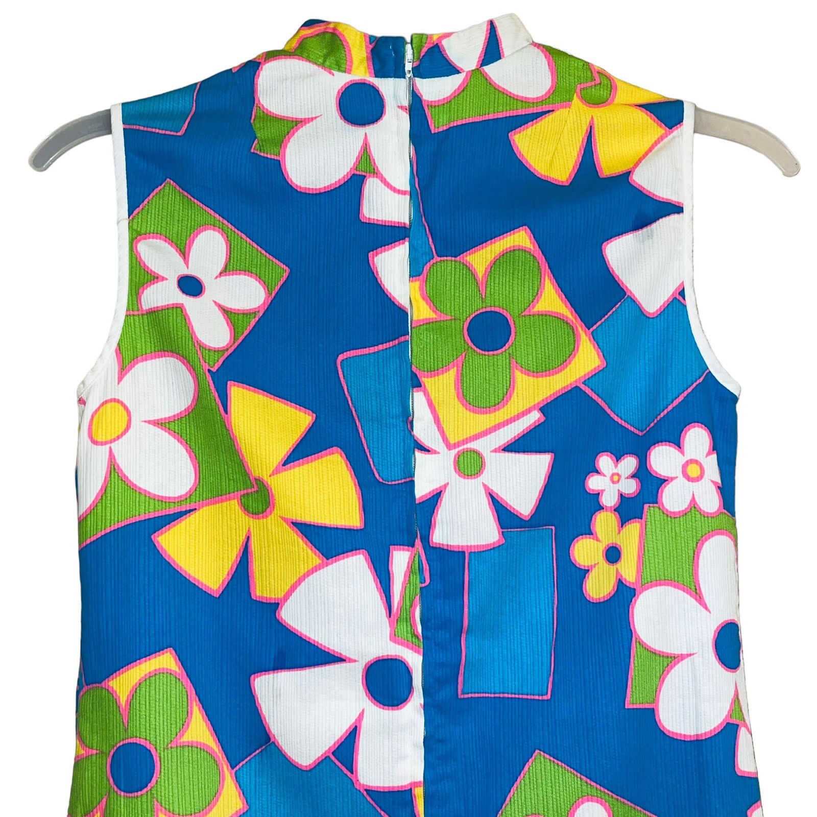 Liberty House Hawaii Vintage Floral Mini Dress XS Bold Cruise Glam Luxury Mod