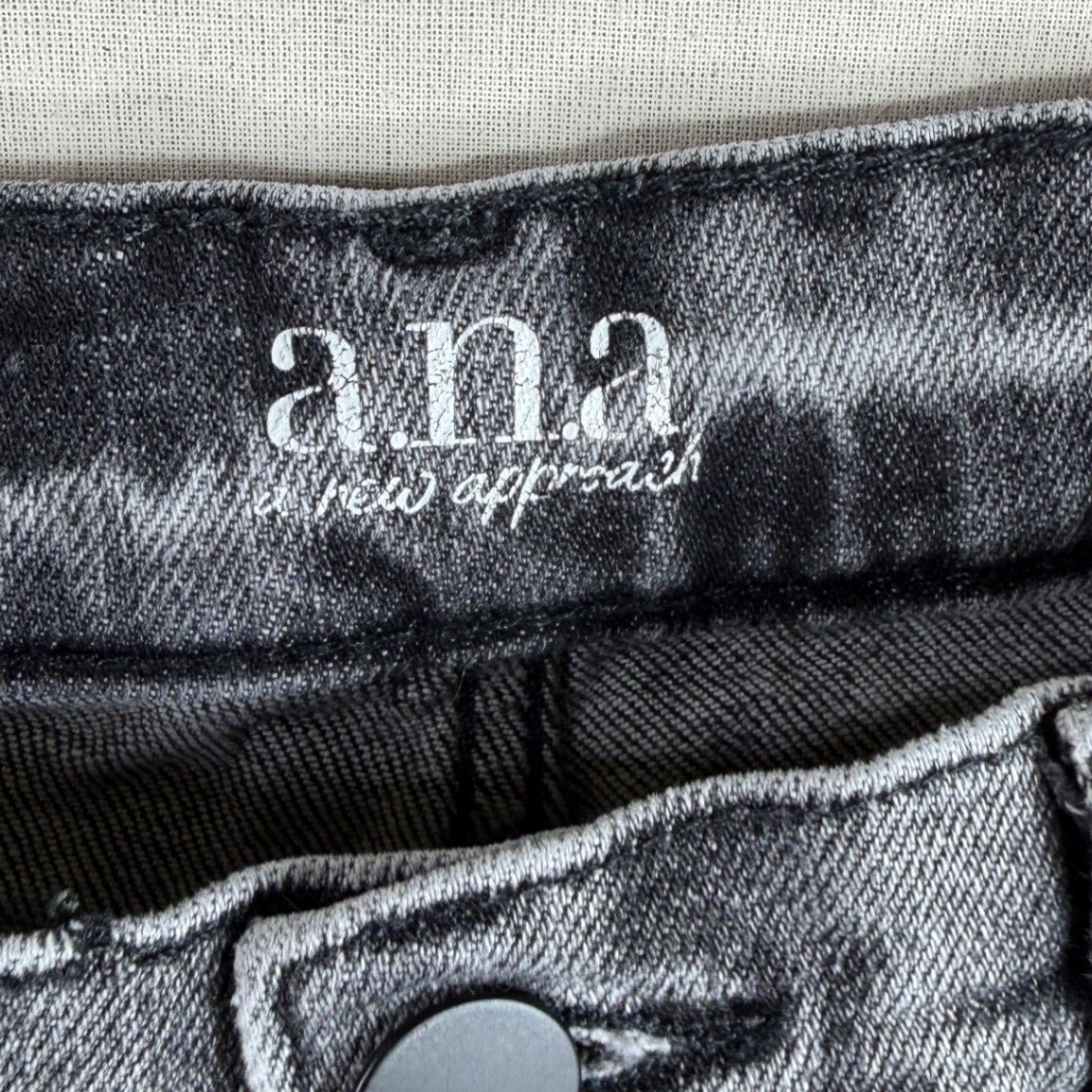 ANA Highest Rise Vintage Straight Jeans size 12 Black