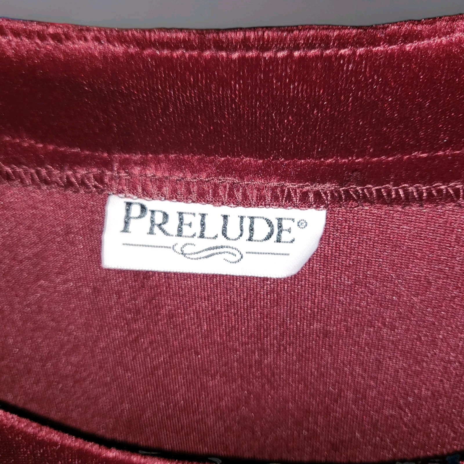 Vintage Velvet Burgandy Top/dress Prelude Womens Pit-to-pit 30″ Pit Down 21″