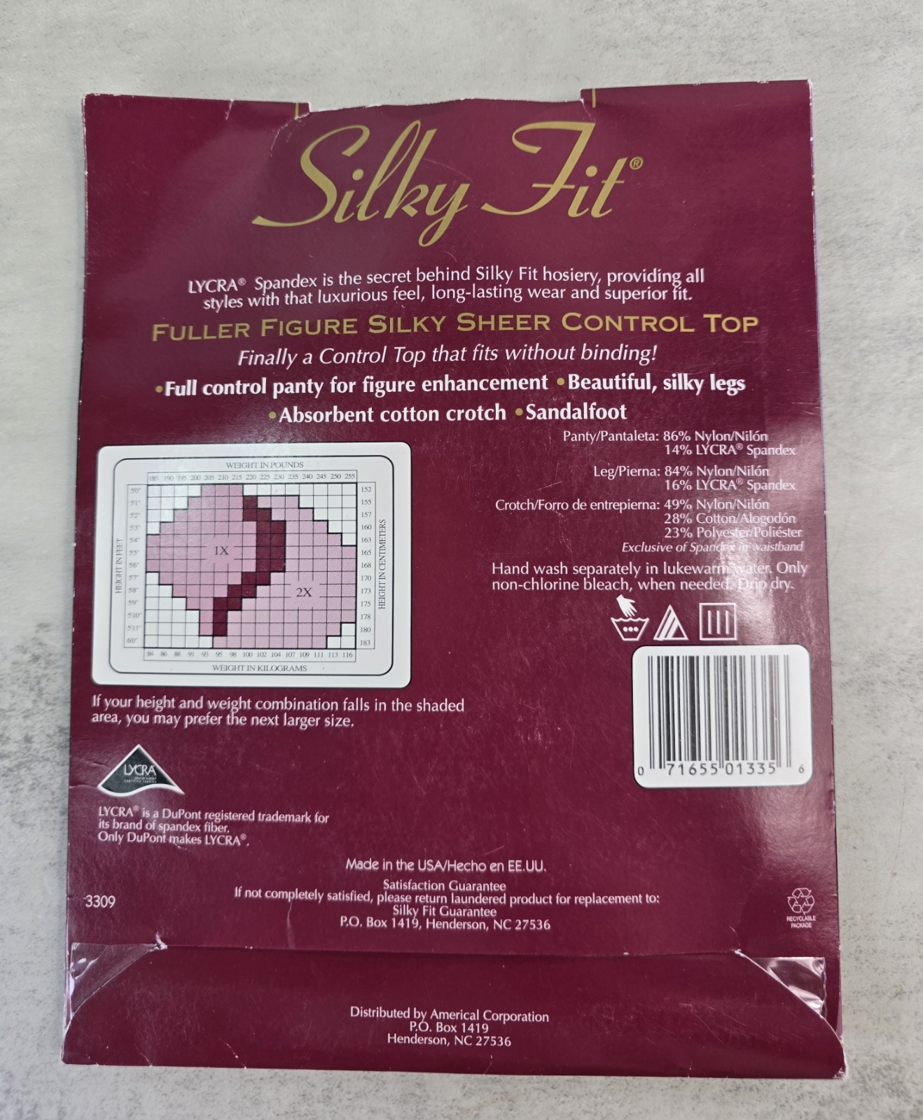 Silky Fit 1X Queen Navy Hosiery Silky Sheer Fuller Figure Control Top Sandalfoot
