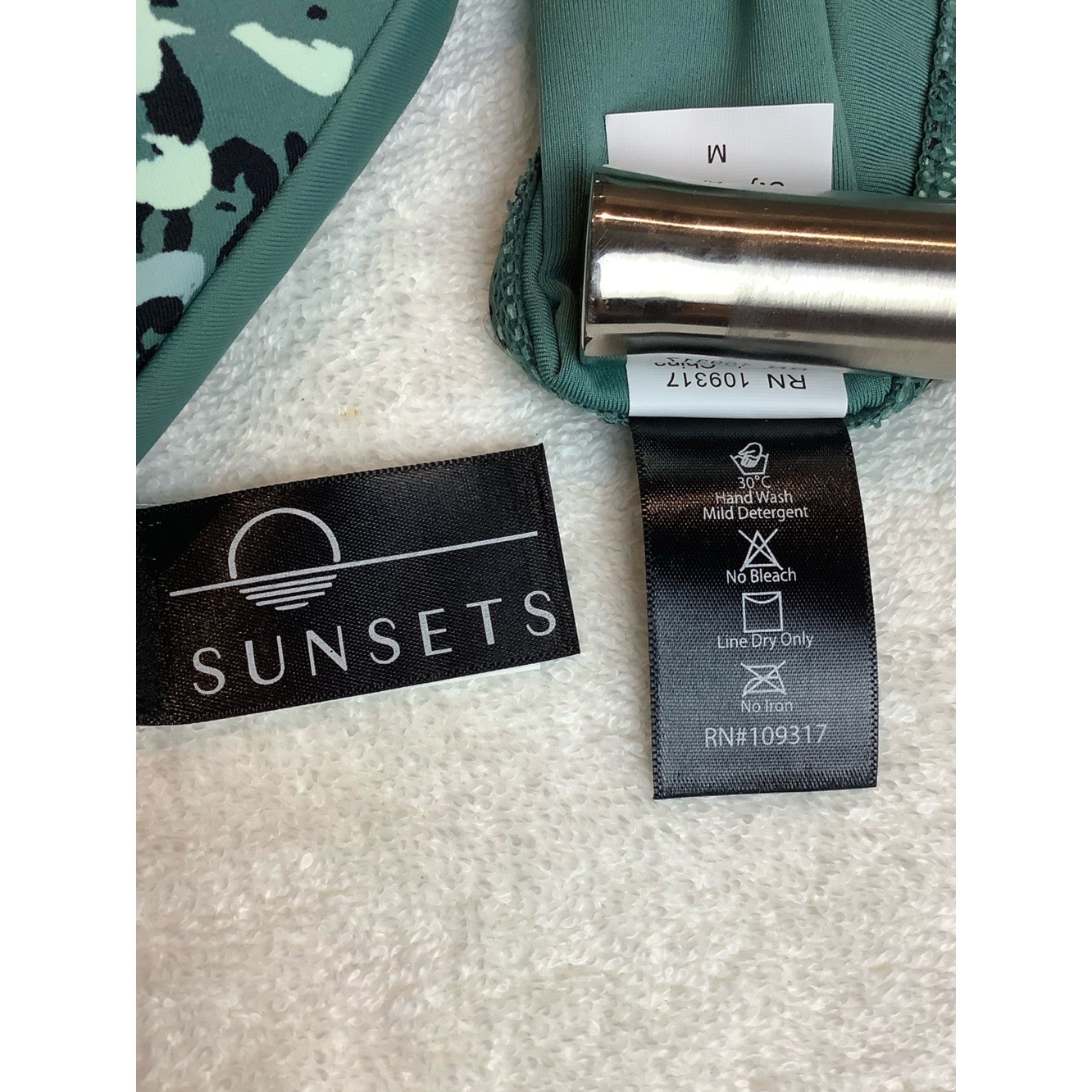 NWT sz MED Sunsets Reversible Catwalk Starlette Triangle and Hipster Bikini Set
