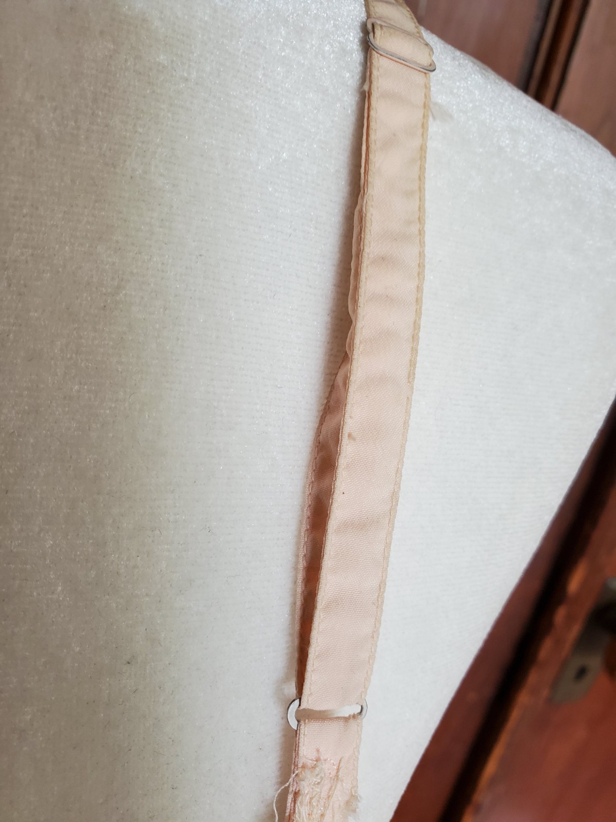 Vin LAROS NYLON PASTEL PINK FULL SLIP OR NIGHTGOWN W/ LACE & ADJUSTABLE STRAPS-L