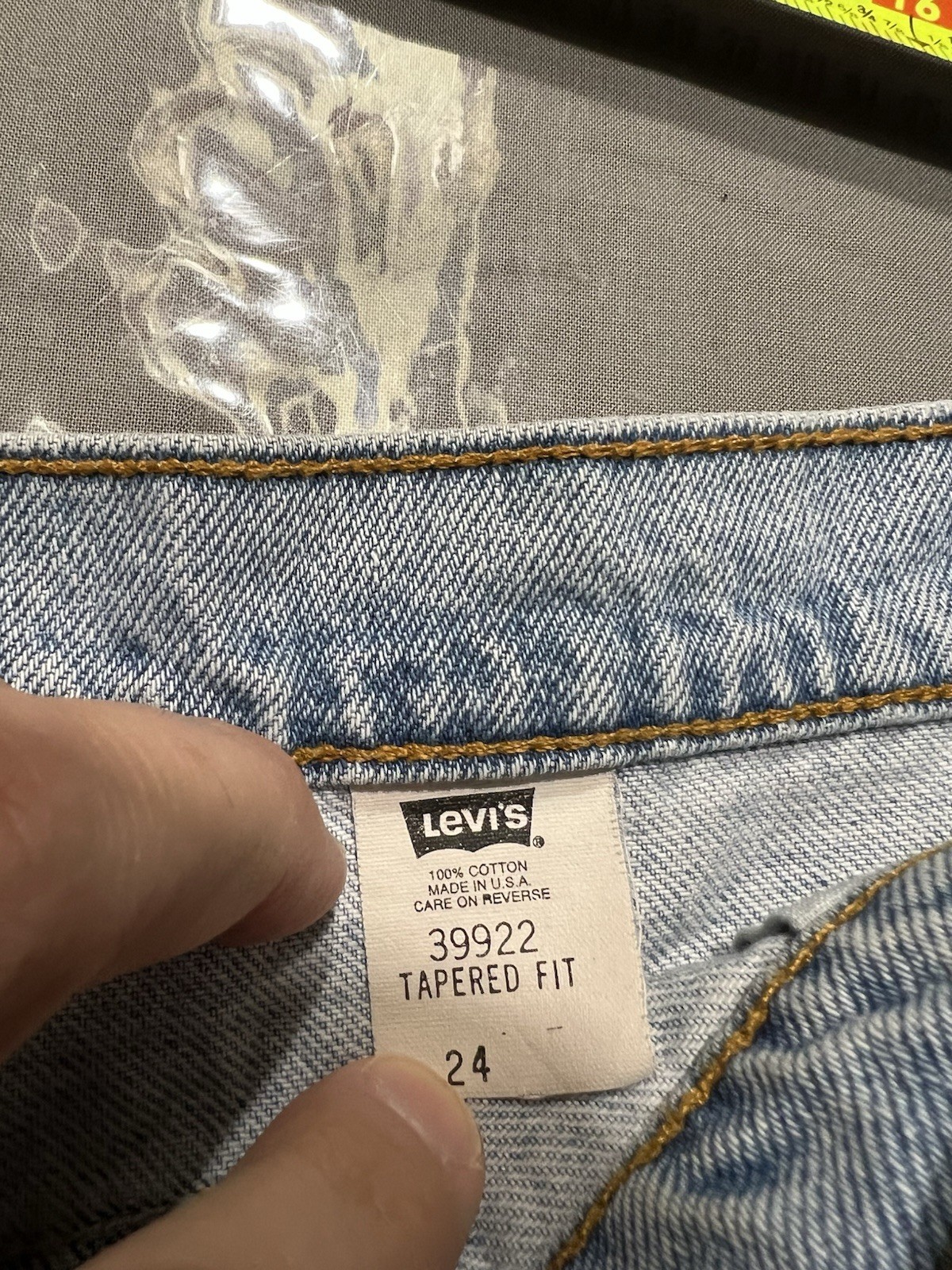 Vtg Levi’s 39922 Jean Denim Shorts Orange Tab Sz 24 (44 Fit) Made In USA