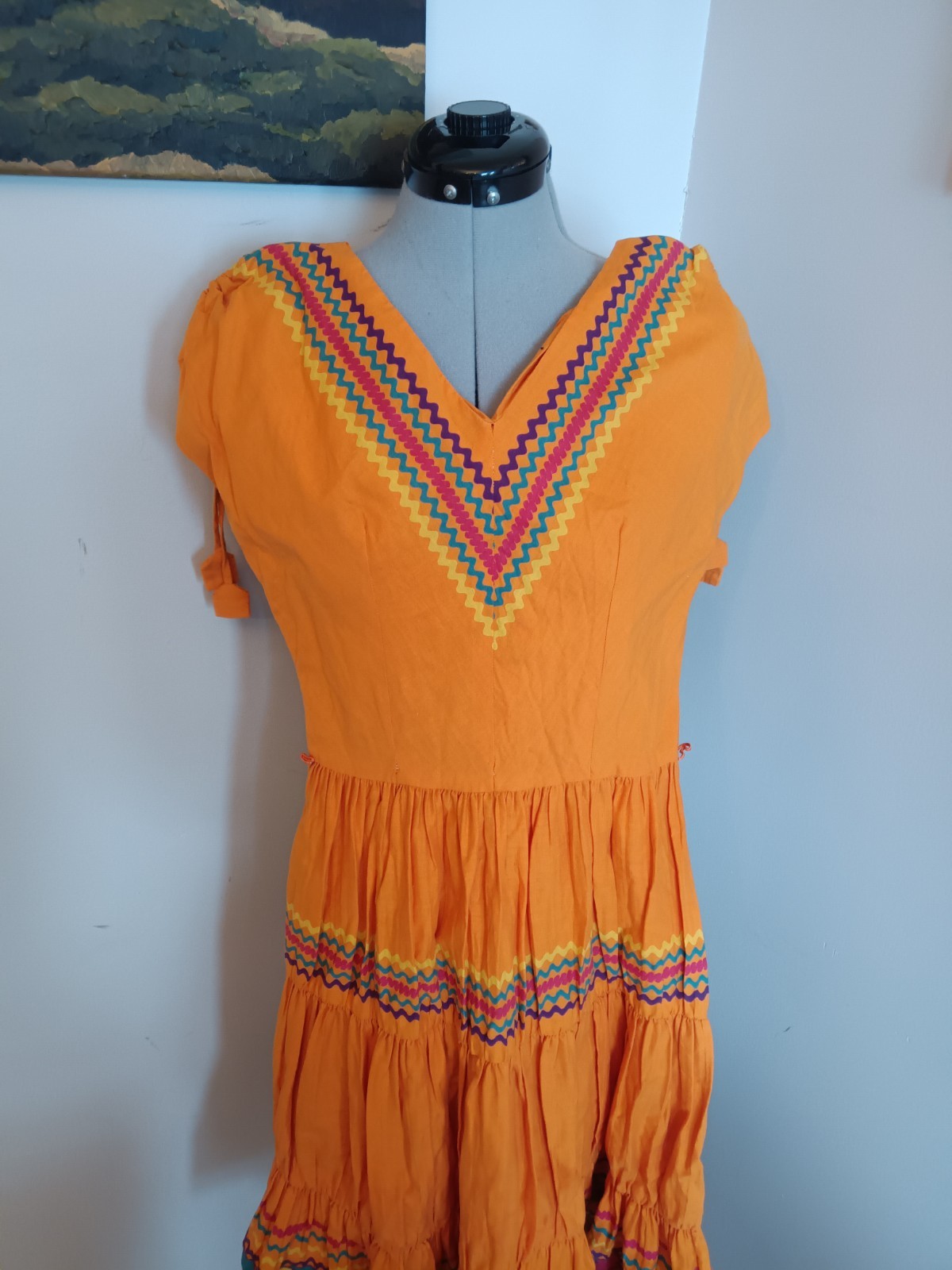 Vintage 1950s Sun Dress, Patio Western Togs Style New Look Dress Rockabilly xs