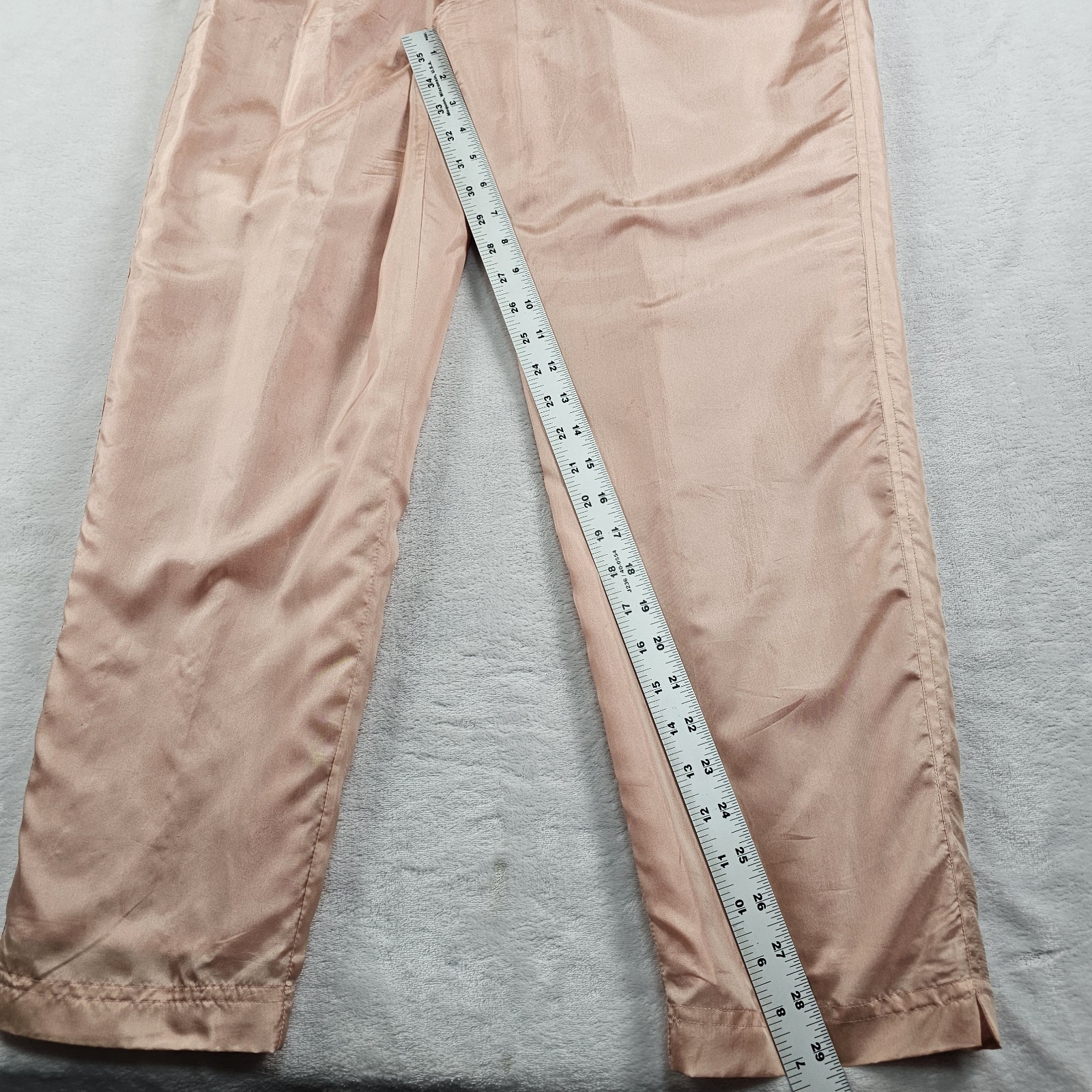 Vtg 90s 80s Outbrook 100% Silk Joggers Womens M 28×29 Track Swish Pants