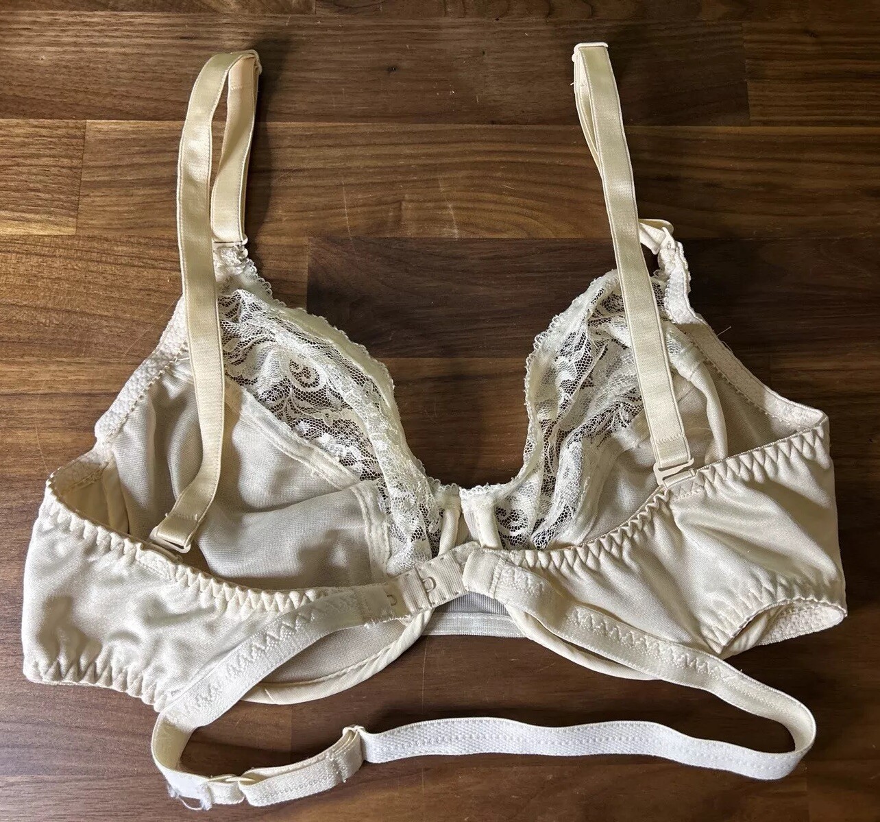 Vintage Smoothie Backless Multiway glossy Second Skin Bra Lingerie 34D USA