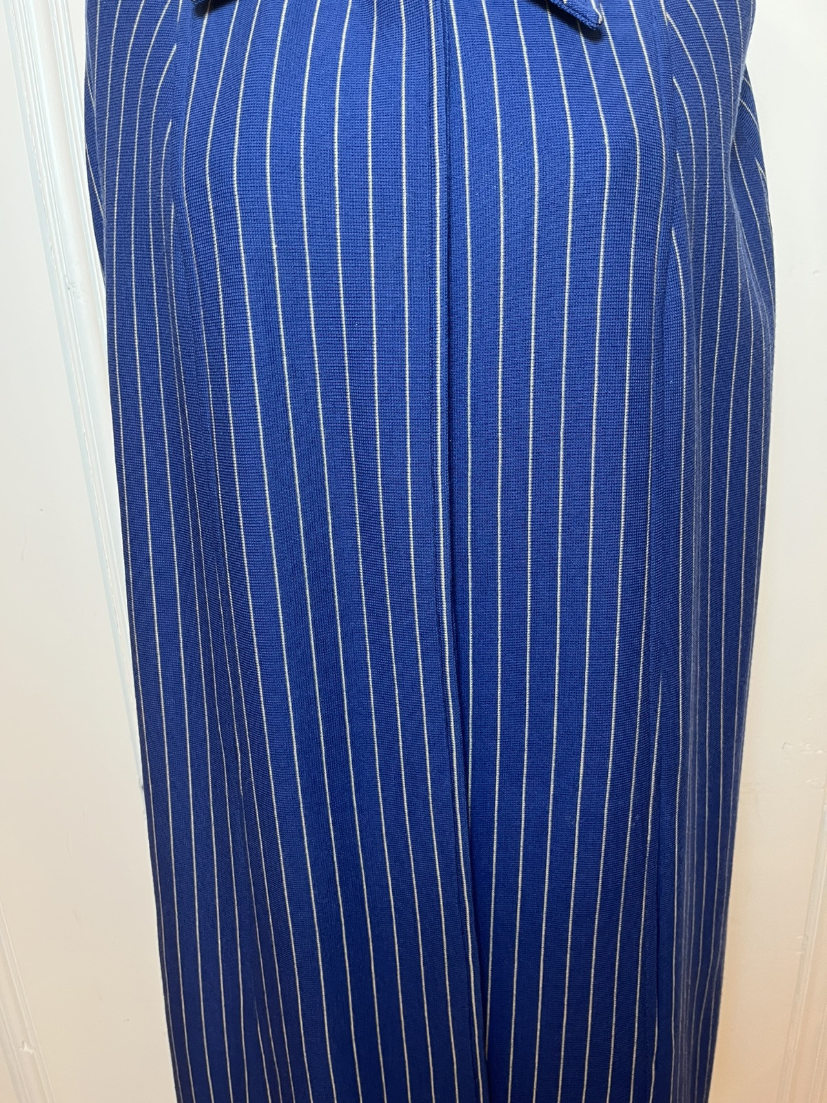 Vintage Handmade Cape 1960s 1970s Blue Reversible Stripes RETRO FAST SHIP
