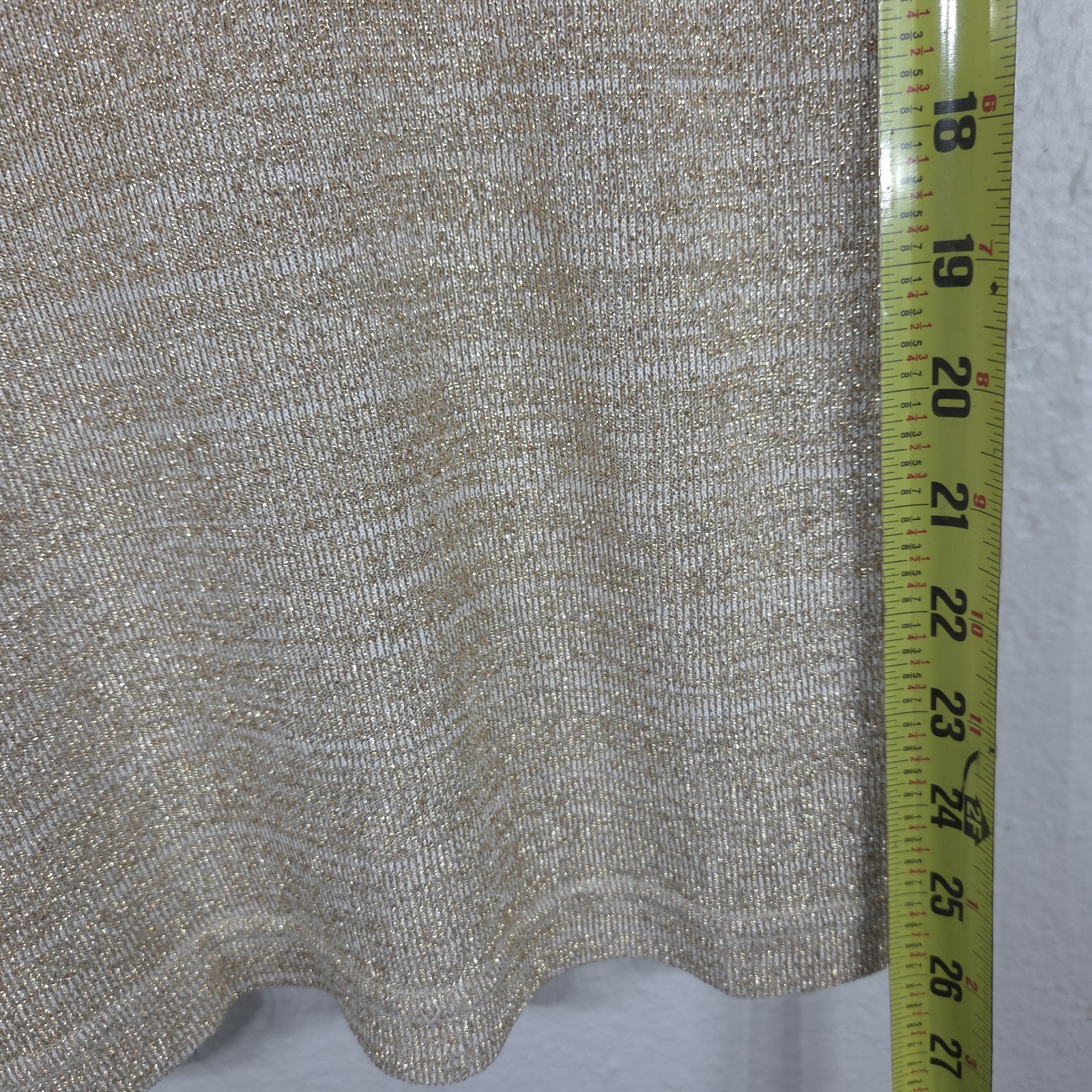 Vintage Matter Of Degrees Gold Metallic Knit Tank Top Size L Scoop Neck 90’s