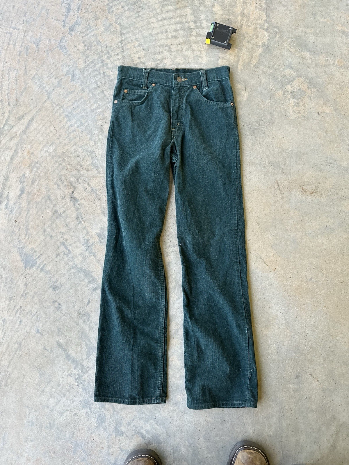 Vintage 70s 716 Levi’s Orange Tab Moss Green Corduroy Pants Student 26 X 29