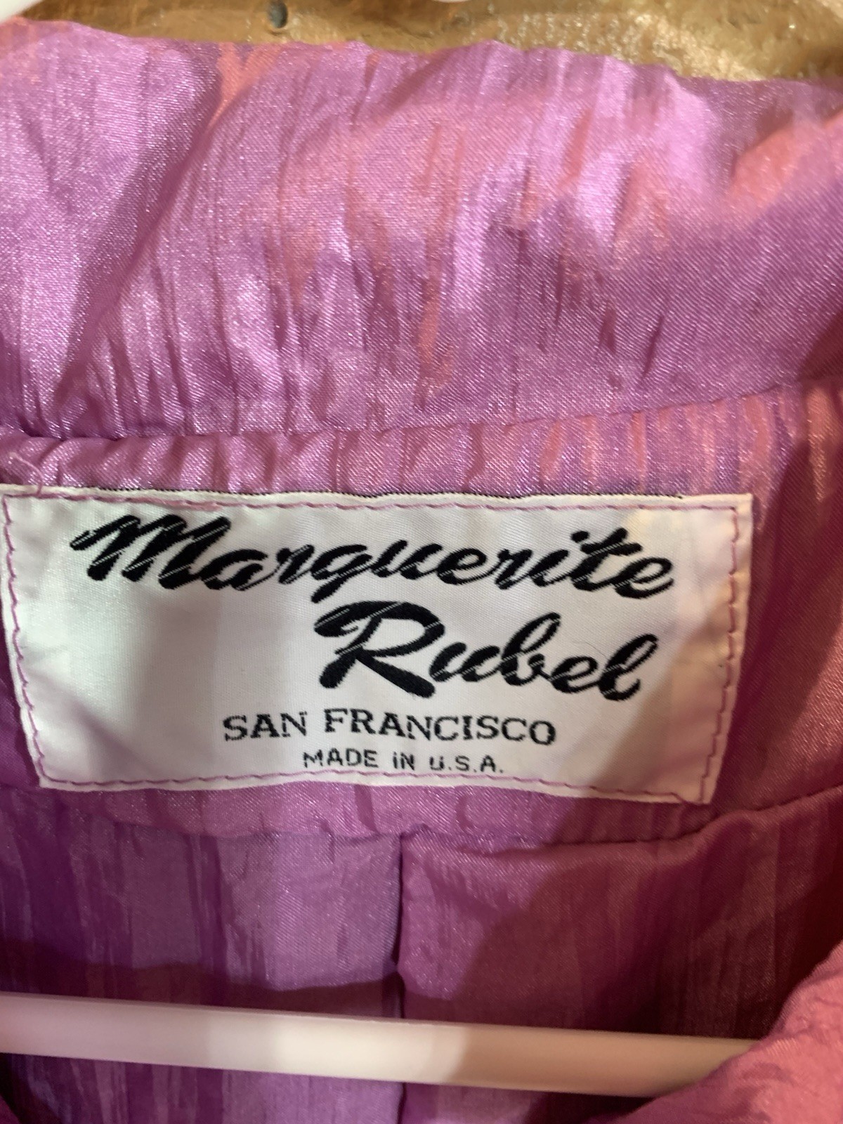 Vintage Marguerite Rubel Nylon Rainbow Striped Jacket NWT 1