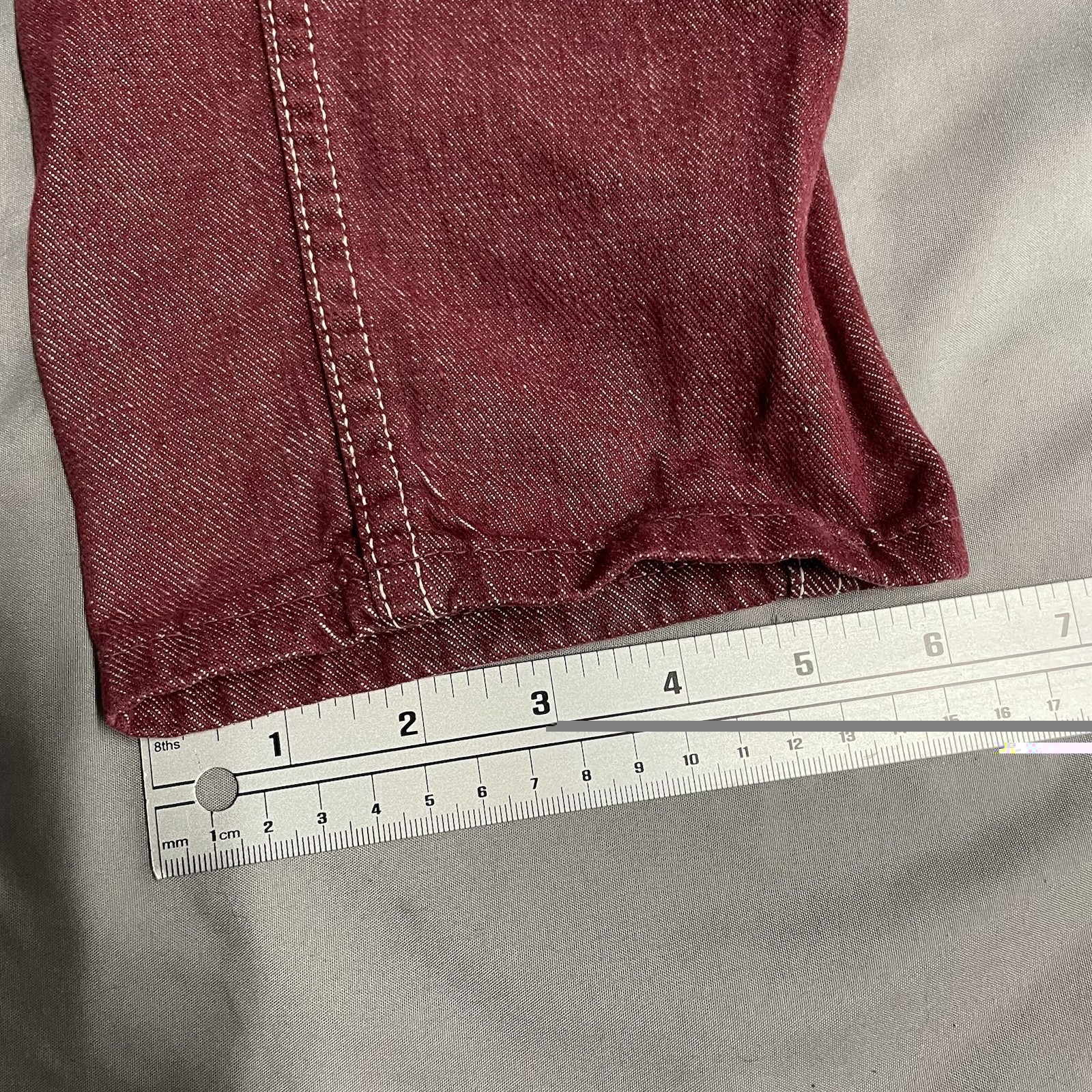 Vtg 50’s 60’s Misses Wrangler Sanforized Women’s Denim Jeans Maroon 24×26 14 USA