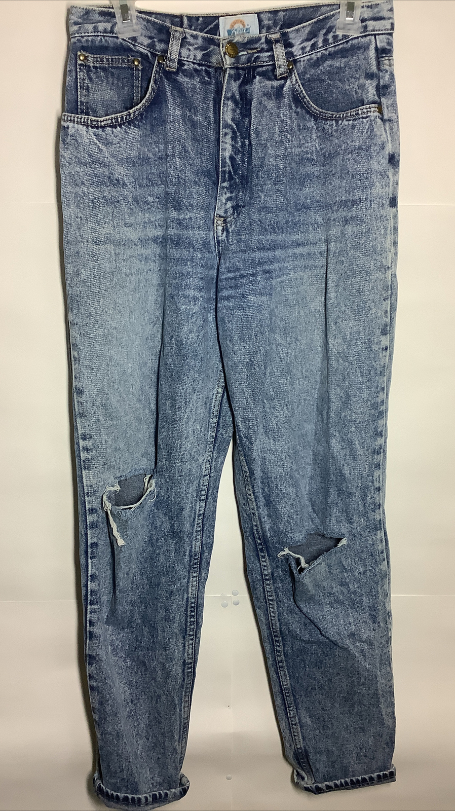 Vintage 80s ANCHOR BLUE Acid Stone Wash -Mom Denim Blue Jeans – 29×31 Woman’s 12