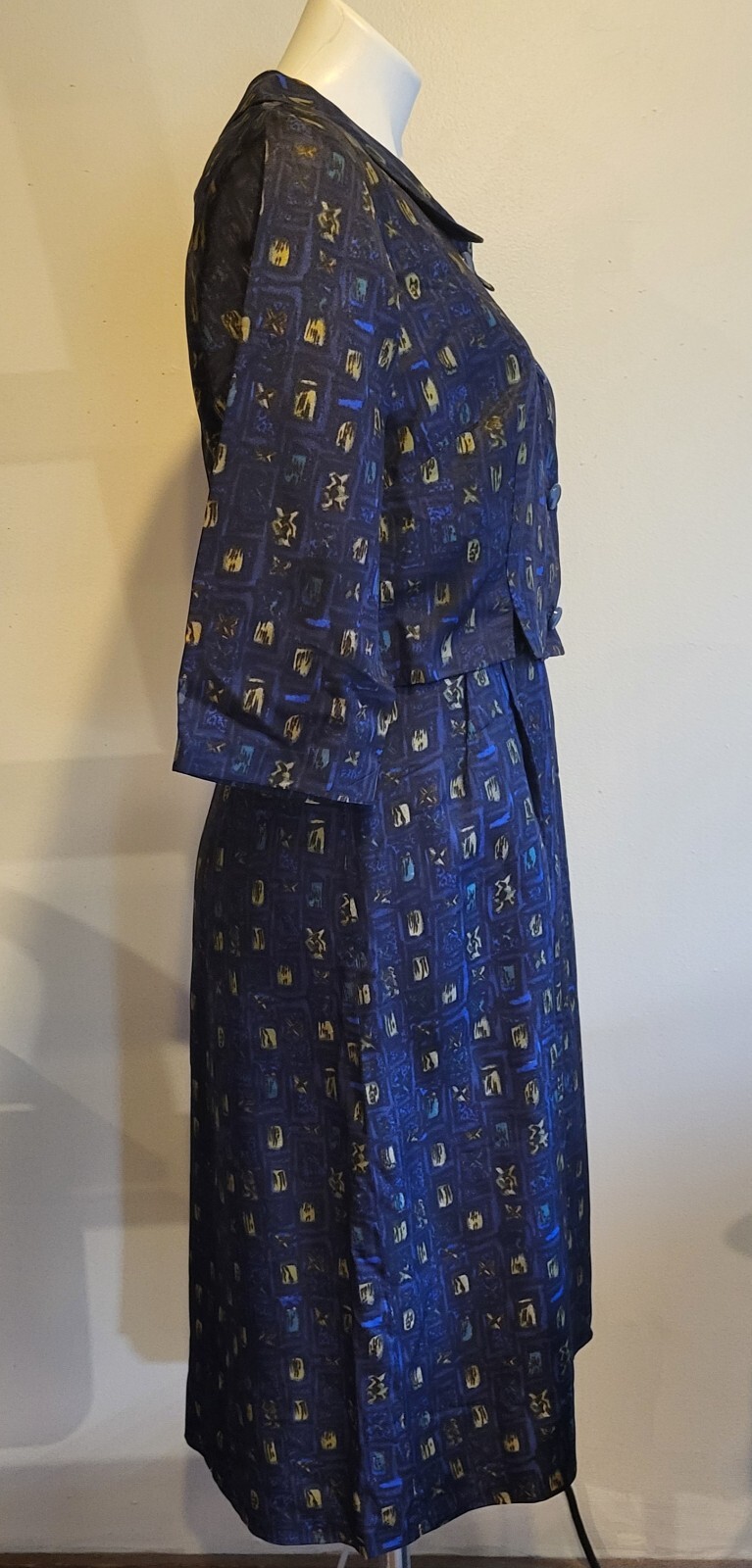 1950s Berkshire B-Tween Size Casual Rayon Acetate Dress and Jacket Size Medium?