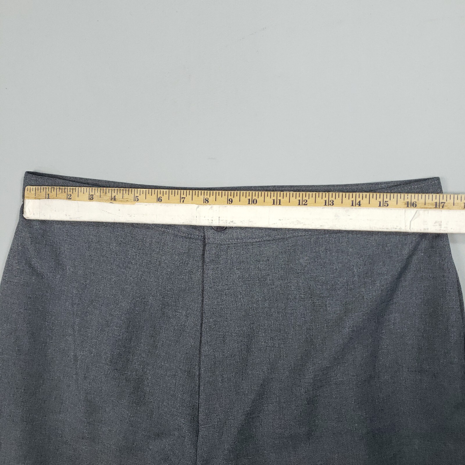 Vtg 70s Levis Bend Over Pants Women 34 Gray Polyester Slacks High Rise Waisted