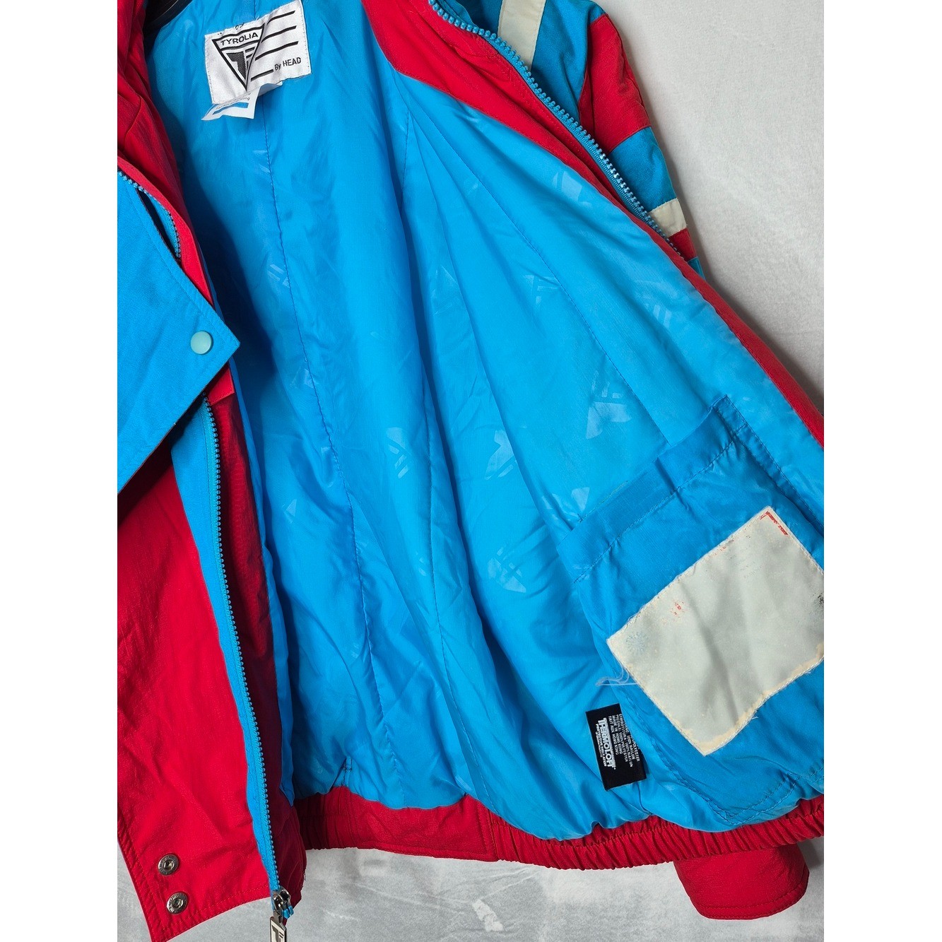 Vintage 80s Tyrolia by HEAD Colorblock Ski Jacket Blue Red Womens Small