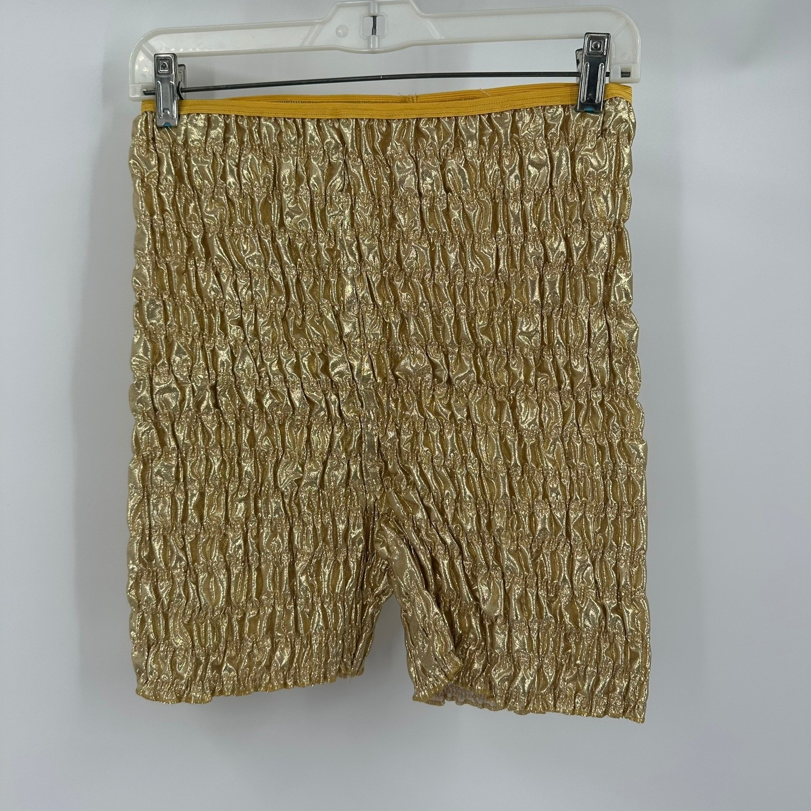 Vintage Malco Modes Gold Metallic Lame Square Dance Bloomers Pettipants Size L